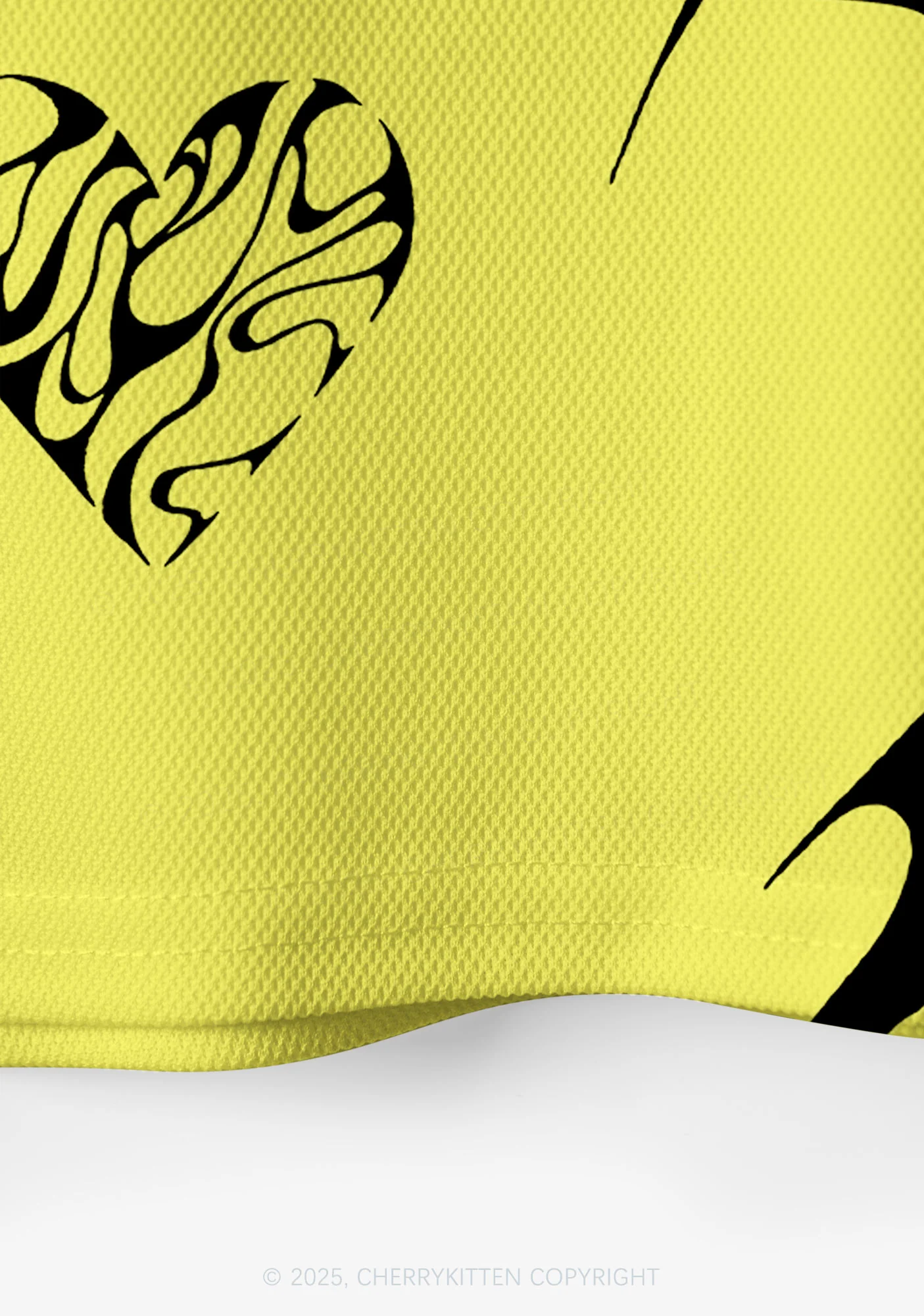 Custom Bright Yellow Cxxt Y2K Crop Sport Jersey Shirts Cherrykitten - Image 5
