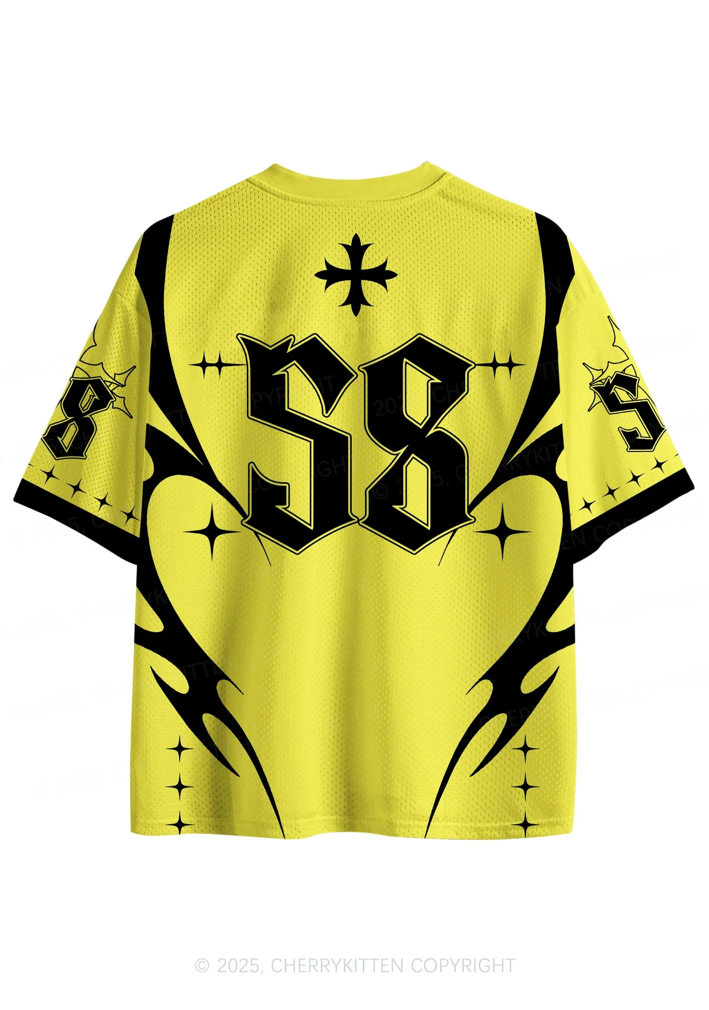 Custom Bright Yellow Cxxt Y2K Sport Jersey Shirts Cherrykitten - Image 2