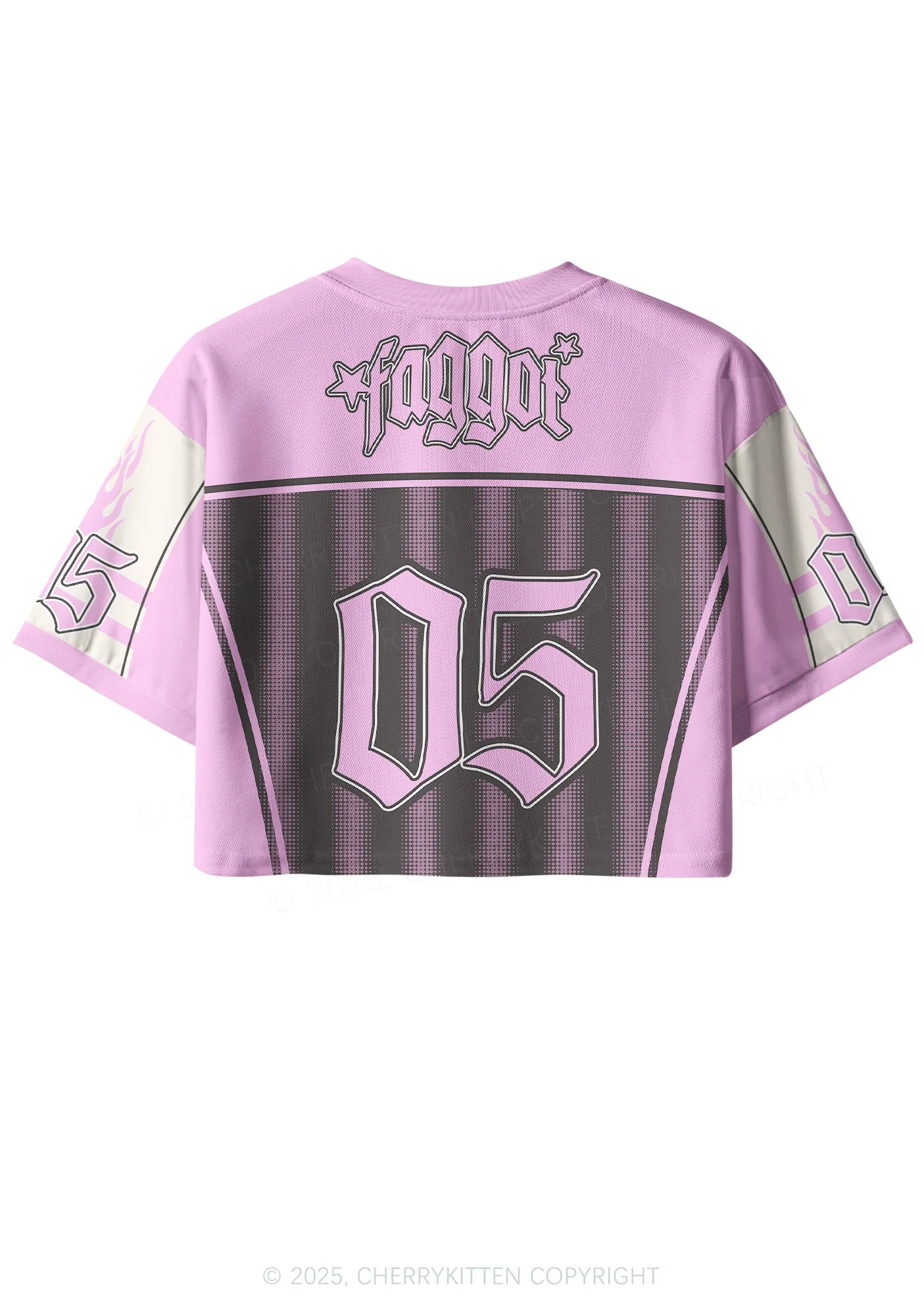 Custom Brown Faggot Stars Pride Y2K Crop Sport Jersey Shirts Cherrykitten - Image 2