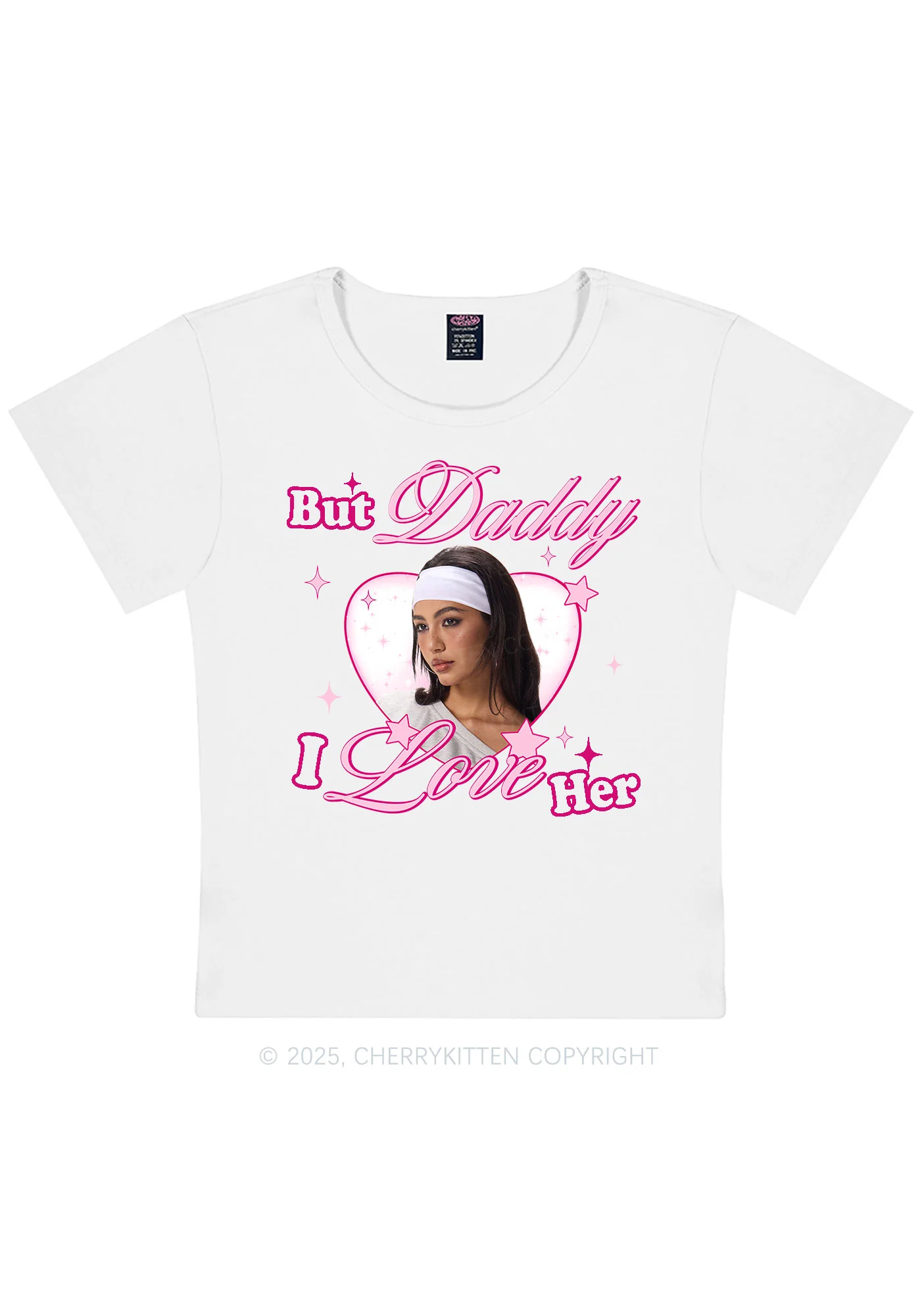 Custom But Daddy I Love Y2K Baby Tee Cherrykitten - Image 3