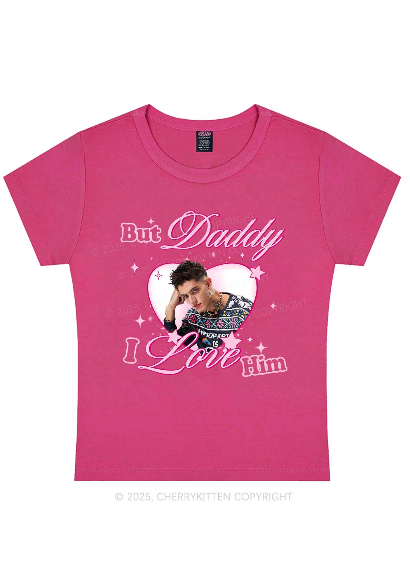 Custom But Daddy I Love Y2K Baby Tee Cherrykitten - Image 4