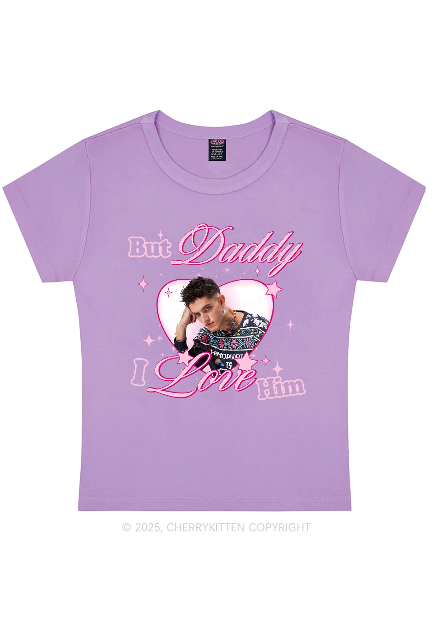 Custom But Daddy I Love Y2K Baby Tee Cherrykitten - Image 5
