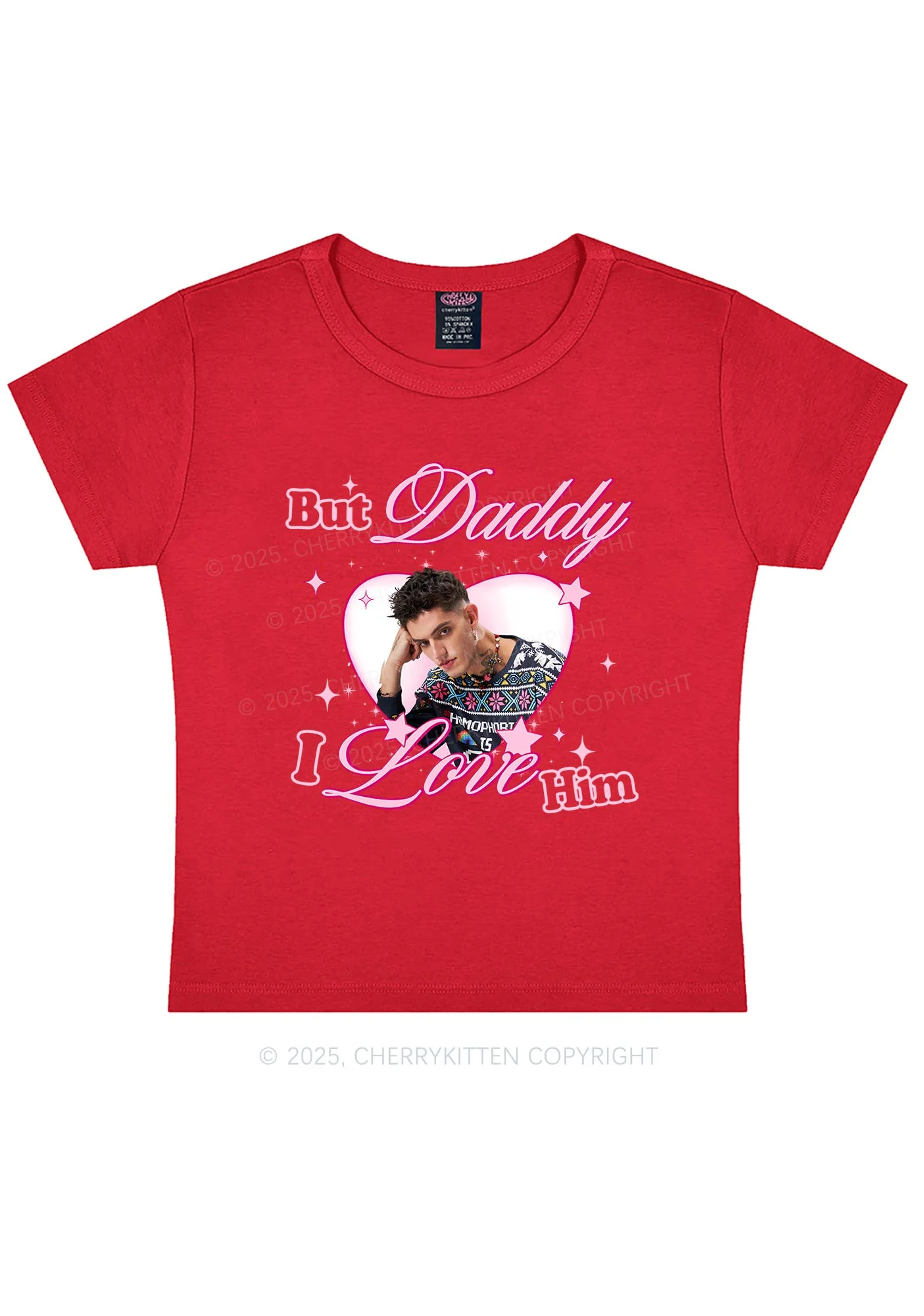 Custom But Daddy I Love Y2K Baby Tee Cherrykitten - Image 6