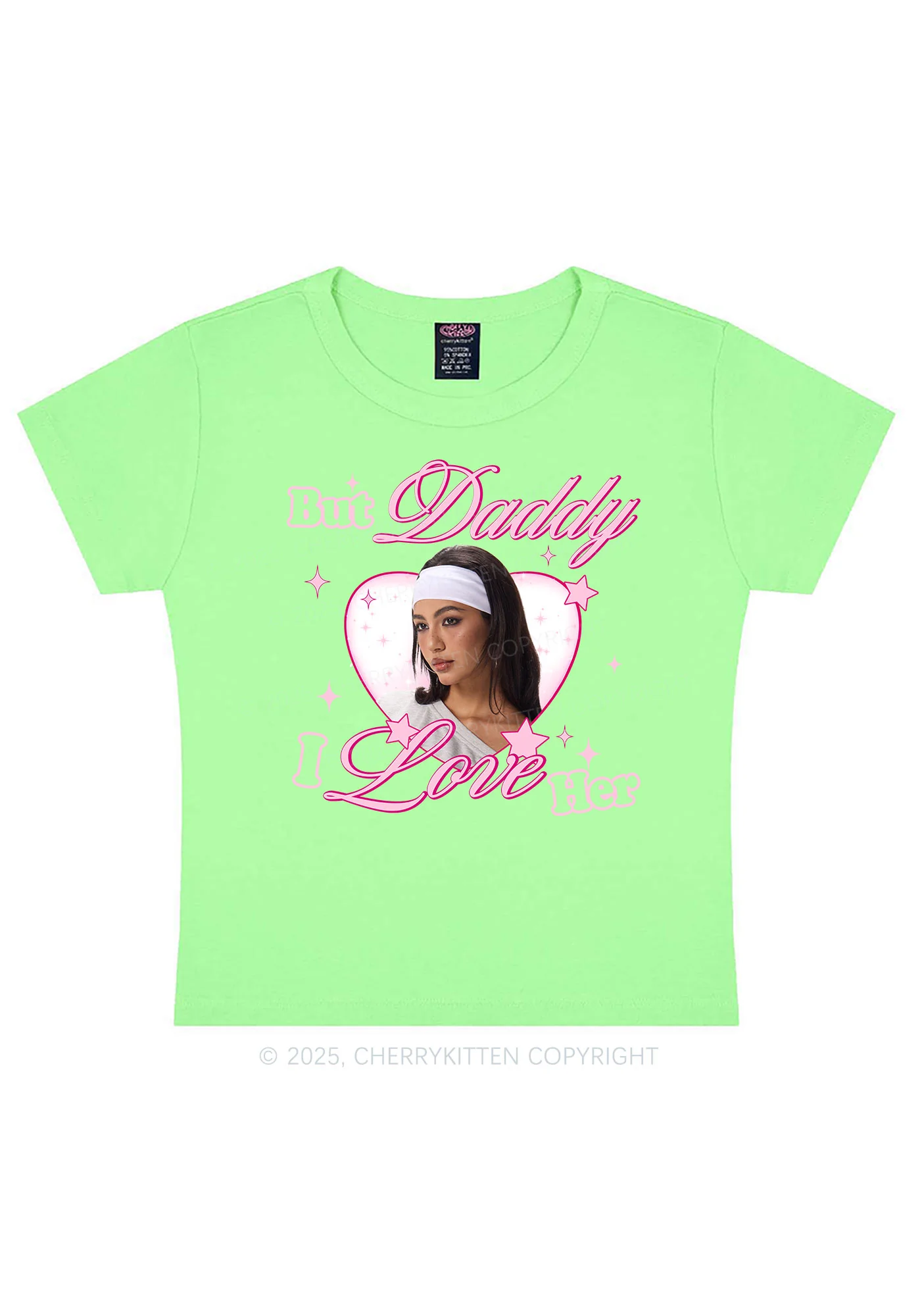 Custom But Daddy I Love Y2K Baby Tee Cherrykitten - Image 9
