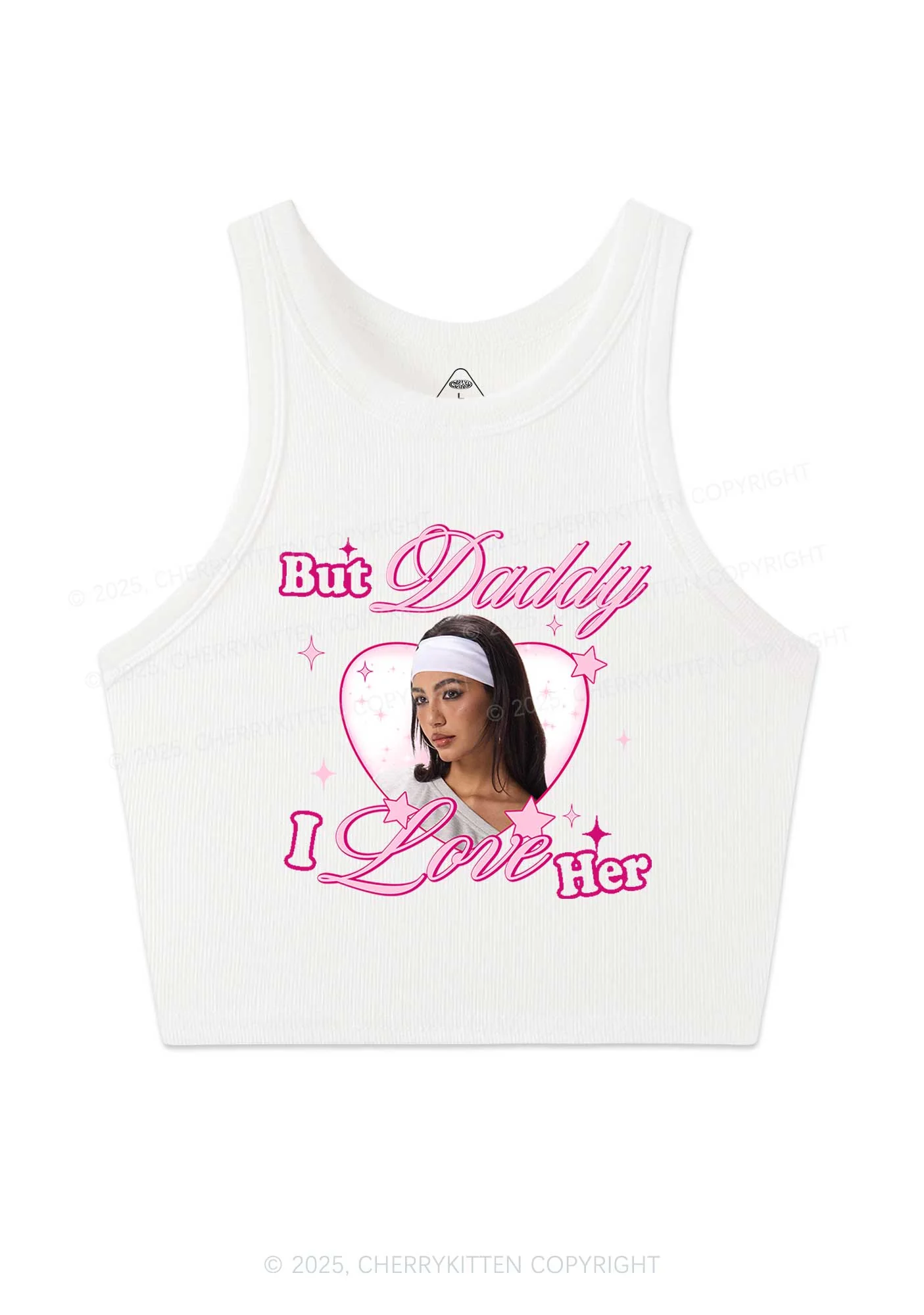 Custom But Daddy I Love Y2K Crop Tank Top Cherrykitten - Image 4