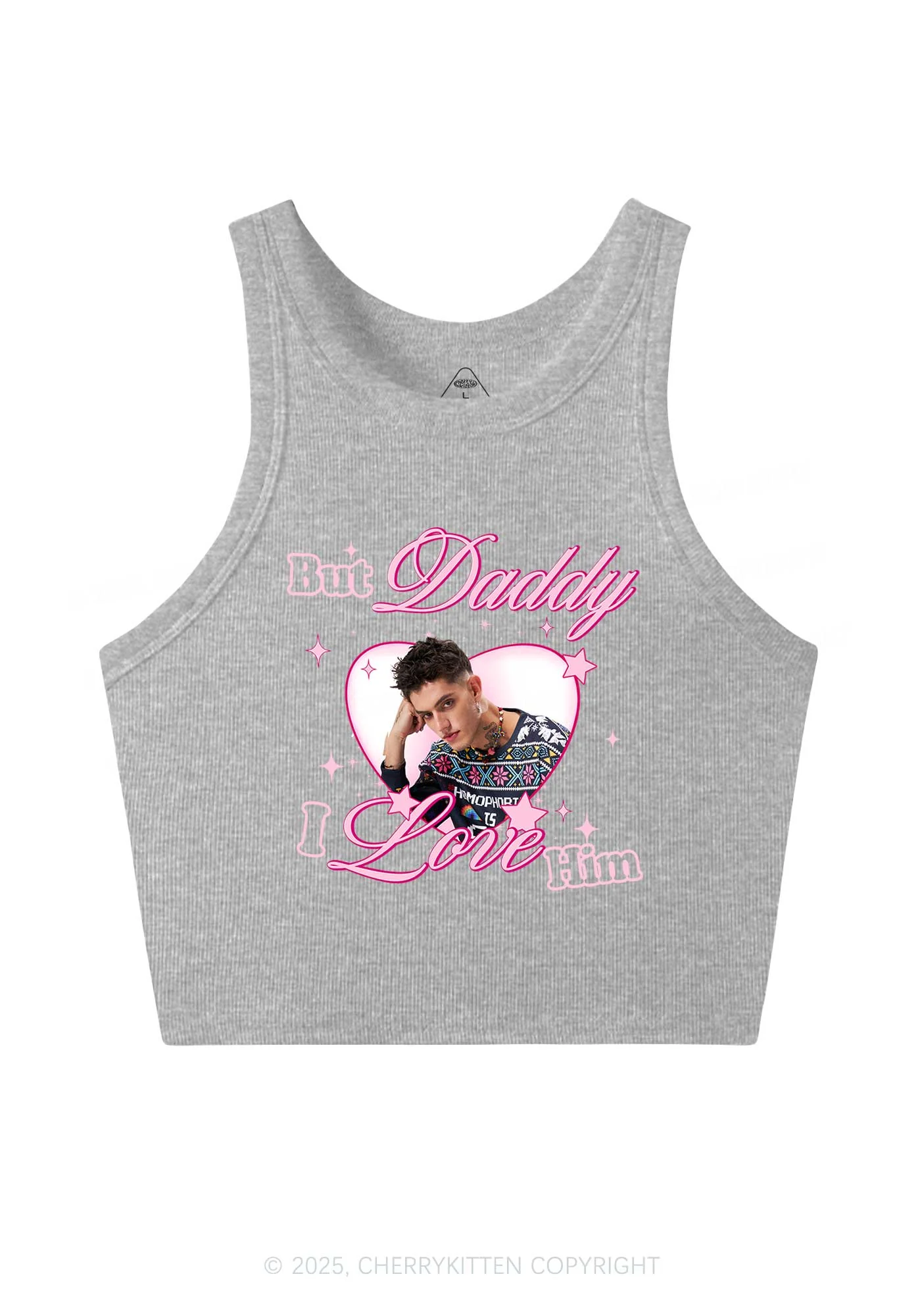 Custom But Daddy I Love Y2K Crop Tank Top Cherrykitten - Image 5