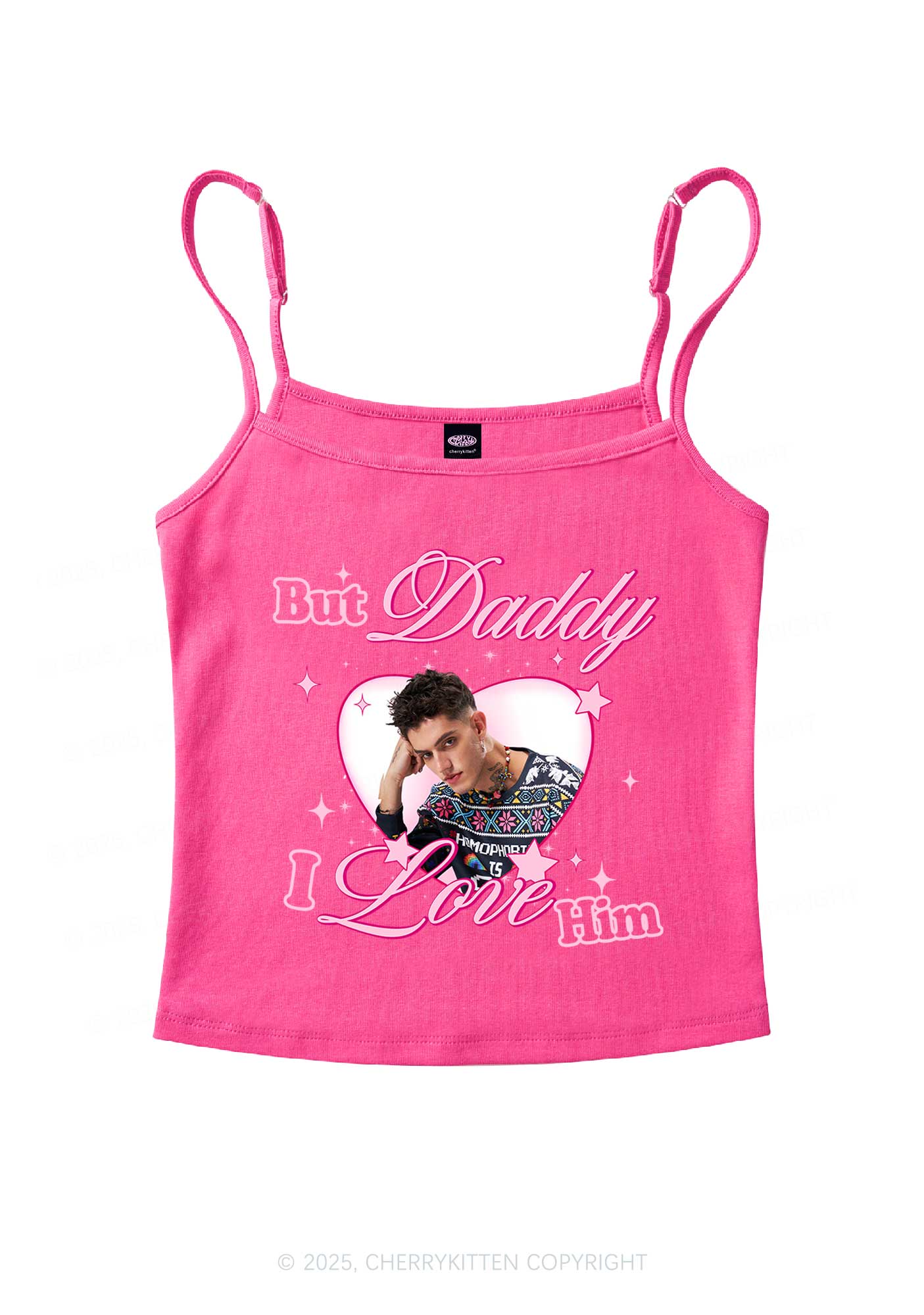 Custom But Daddy I Love Y2K Spaghetti Strap Cami Cherrykitten - Image 5