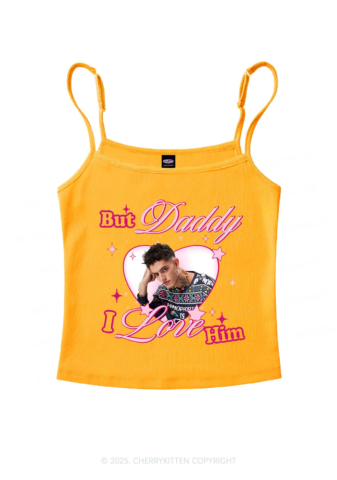 Custom But Daddy I Love Y2K Spaghetti Strap Cami Cherrykitten - Image 6