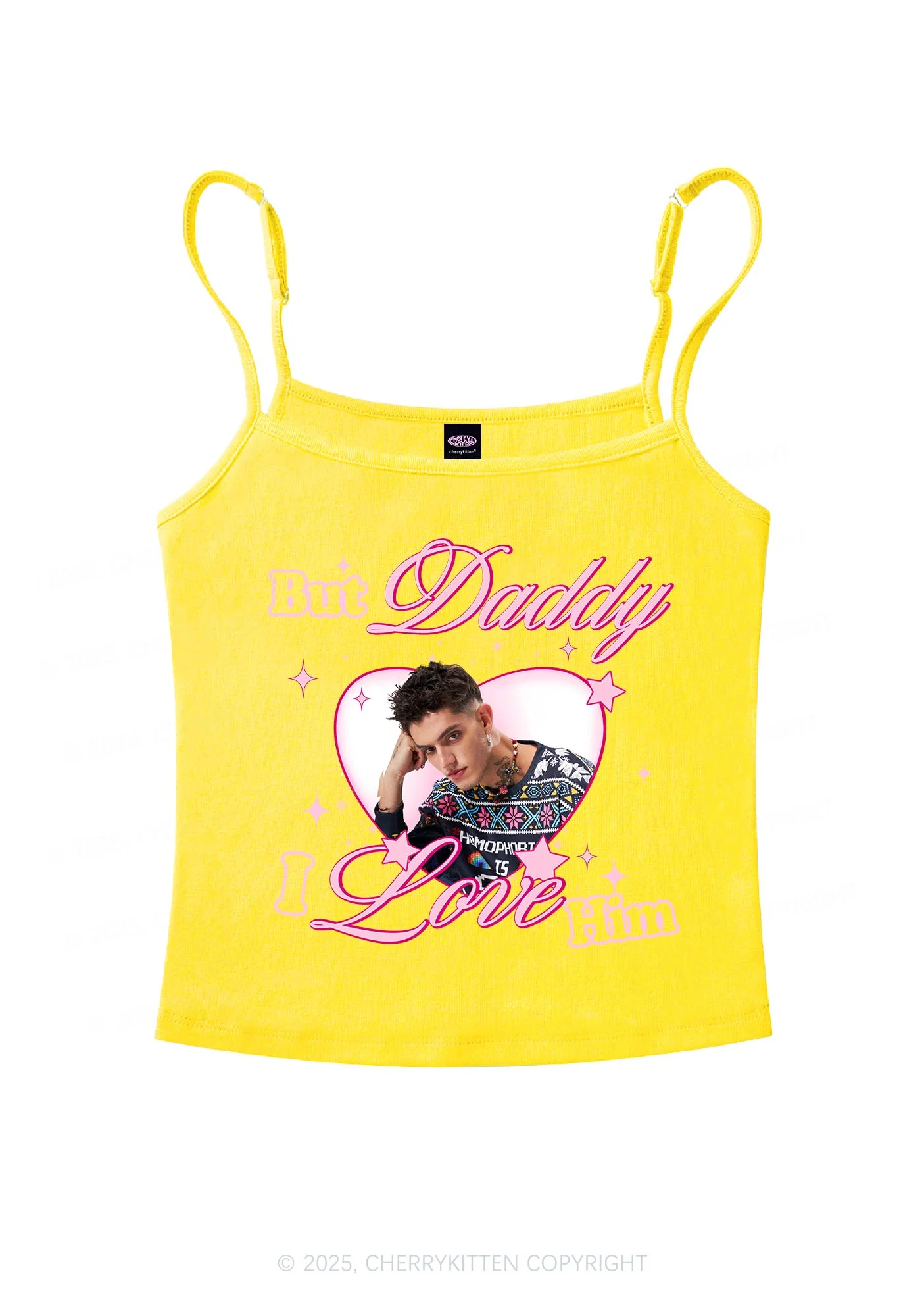 Custom But Daddy I Love Y2K Spaghetti Strap Cami Cherrykitten - Image 7