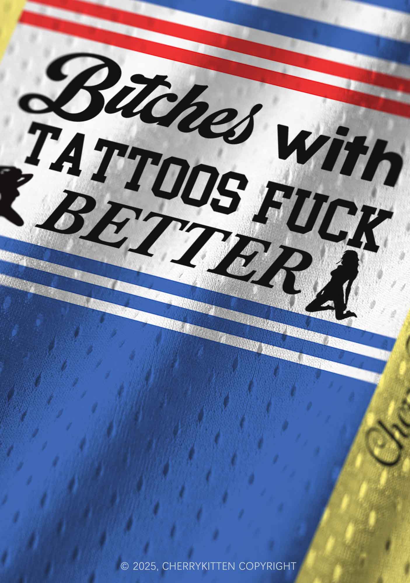 Custom Bxxches With Tattoos Fxxk Better Y2K Sport Jersey Tank Cherrykitten - Image 4