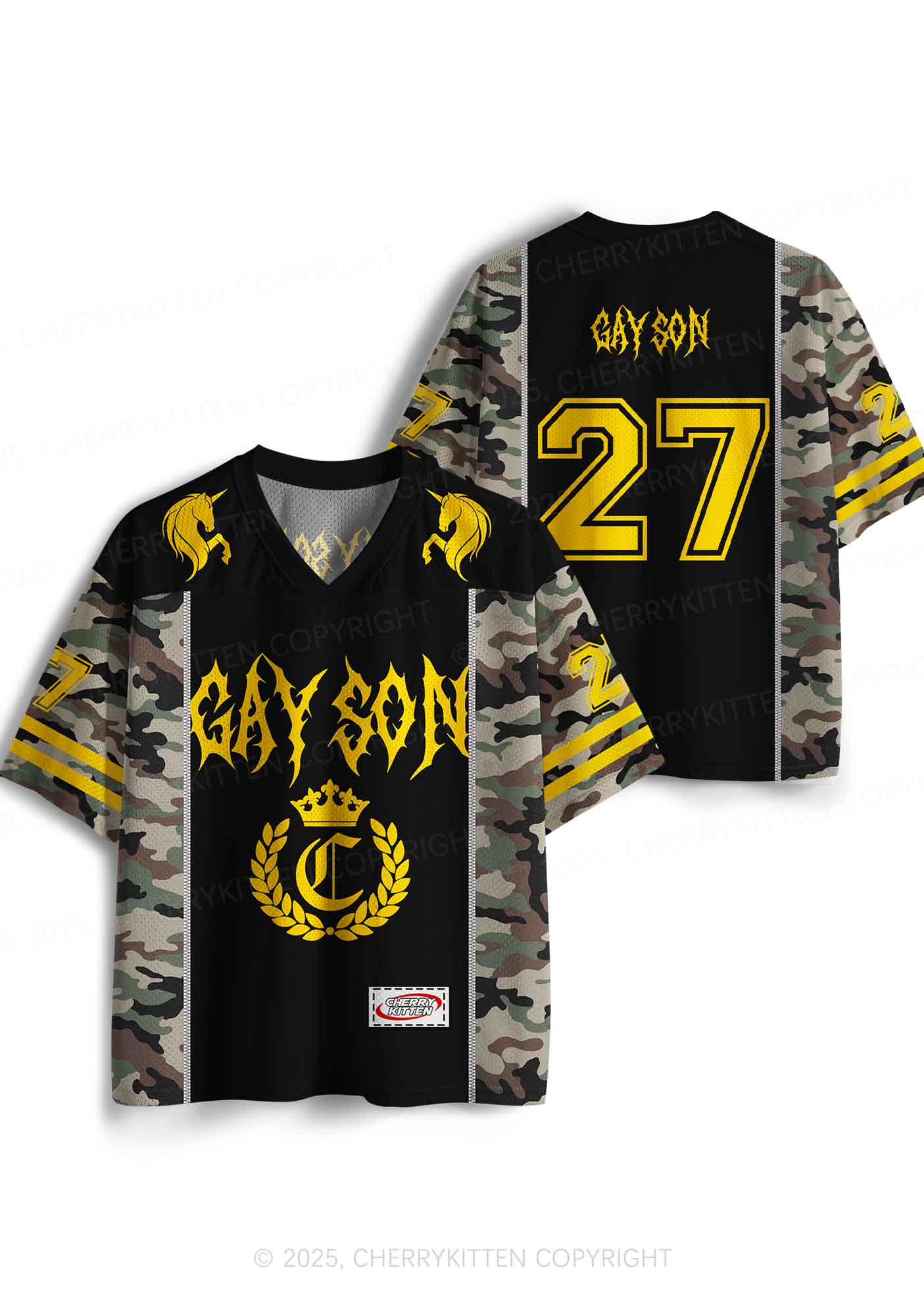 Custom Camouflage Gay Son Pride Y2K Sport Jersey Shirts Cherrykitten - Image 3