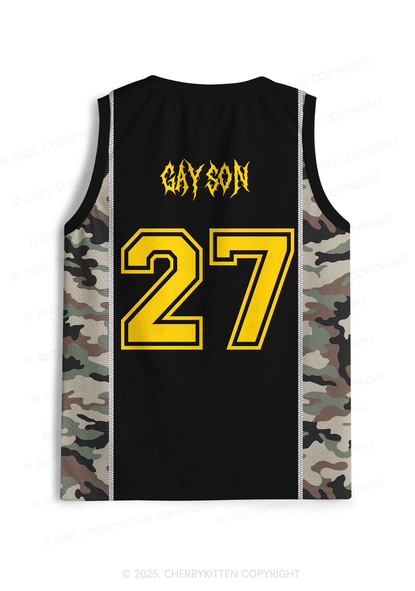 Custom Camouflage Gay Son Pride Y2K Sport Jersey Tank Cherrykitten - Image 2
