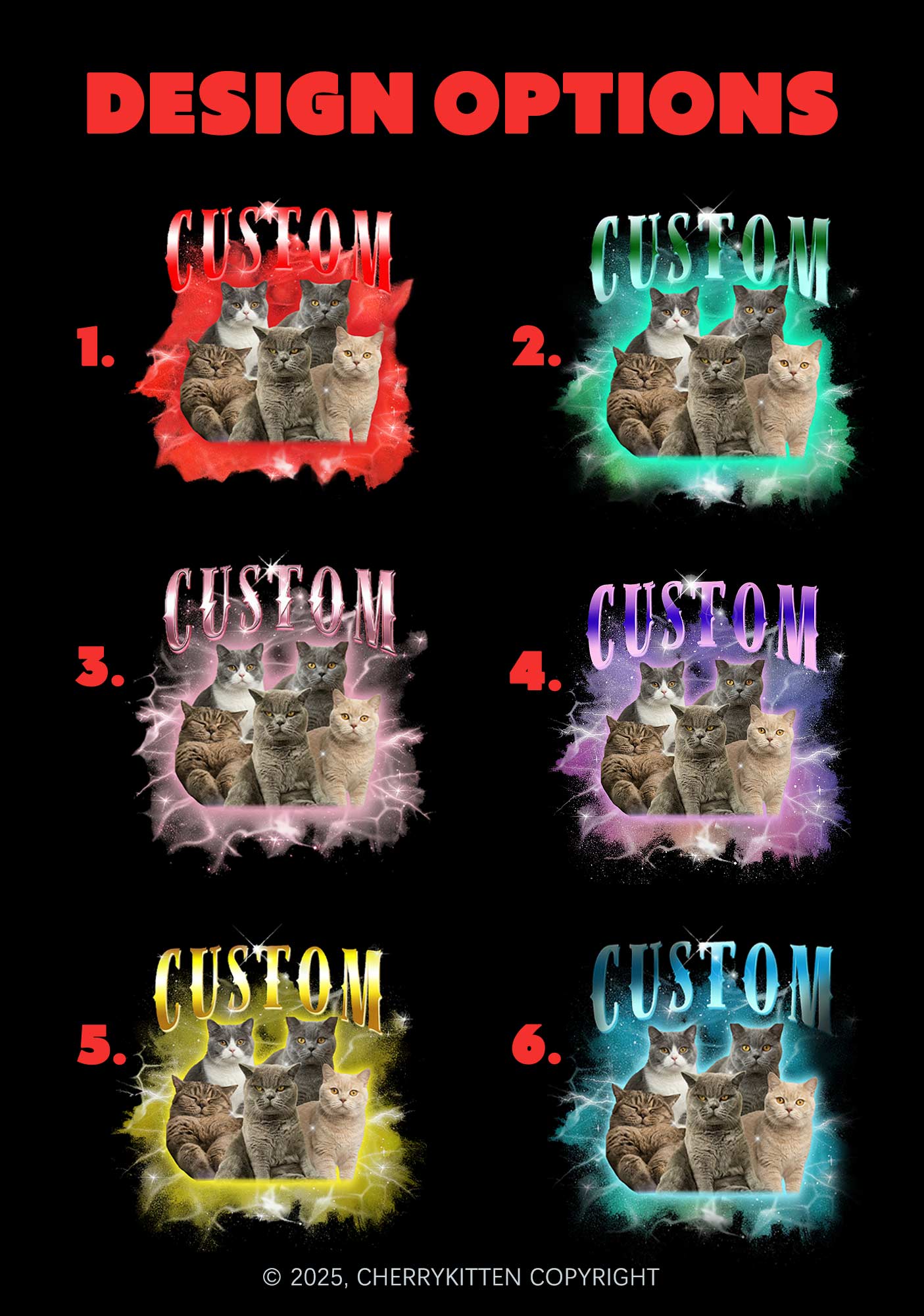 Custom Cat Photo Art Y2K Baby Tee Cherrykitten - Image 2