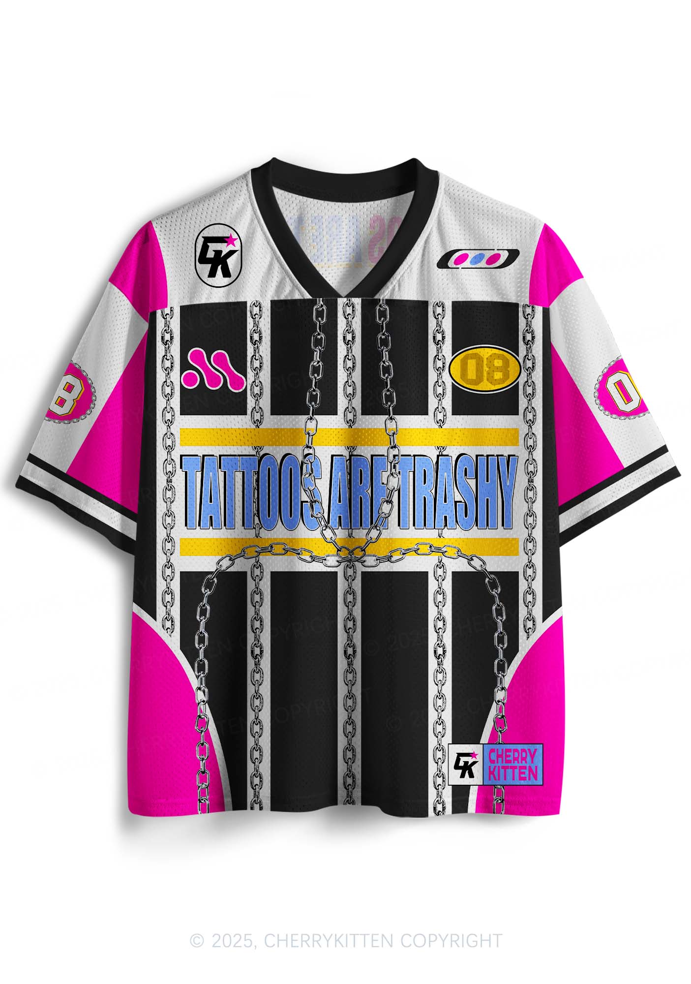 Custom Chain Tattoos Are Trashy Y2K Sport Jersey Shirts Cherrykitten - Image 2