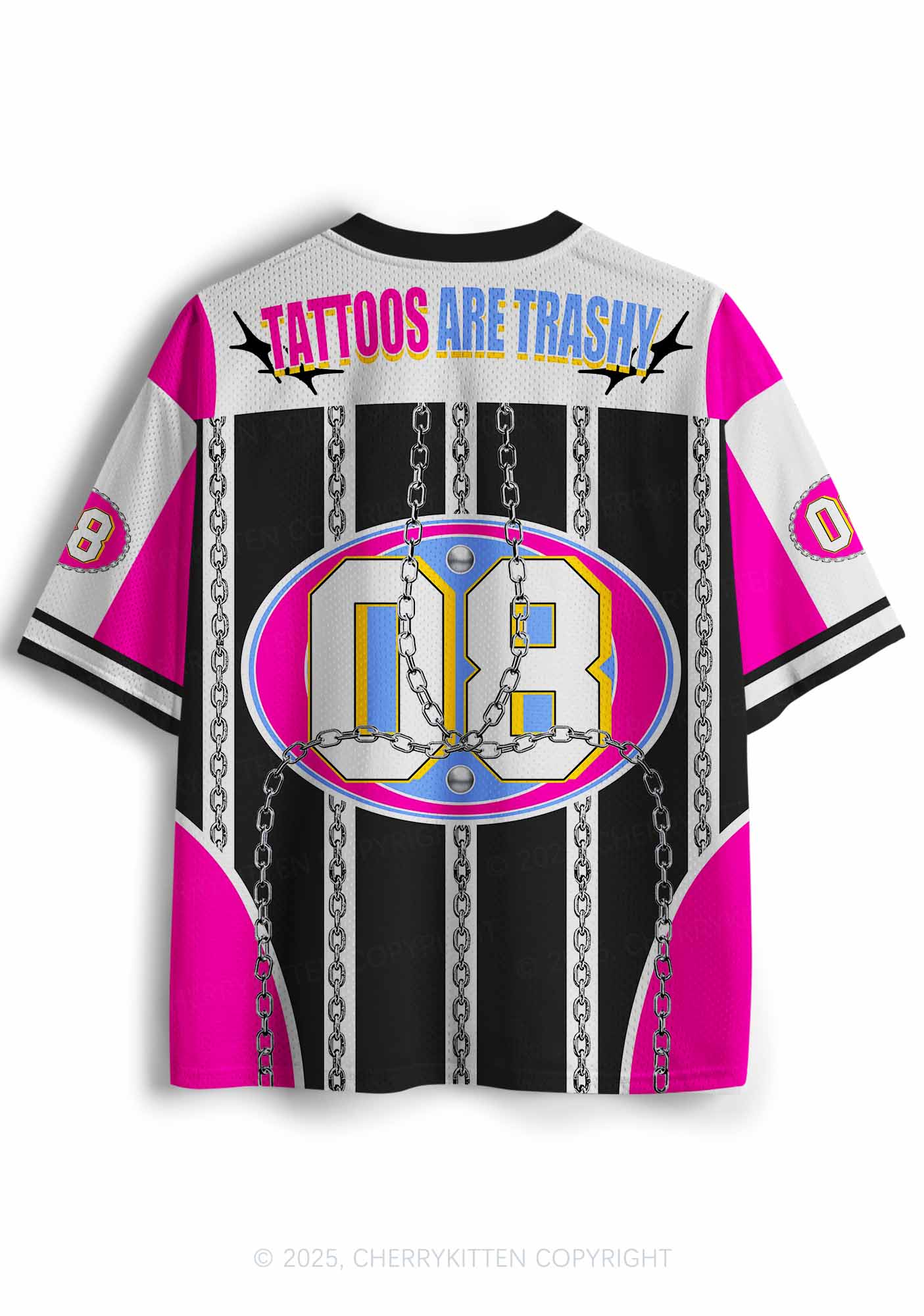 Custom Chain Tattoos Are Trashy Y2K Sport Jersey Shirts Cherrykitten - Image 3
