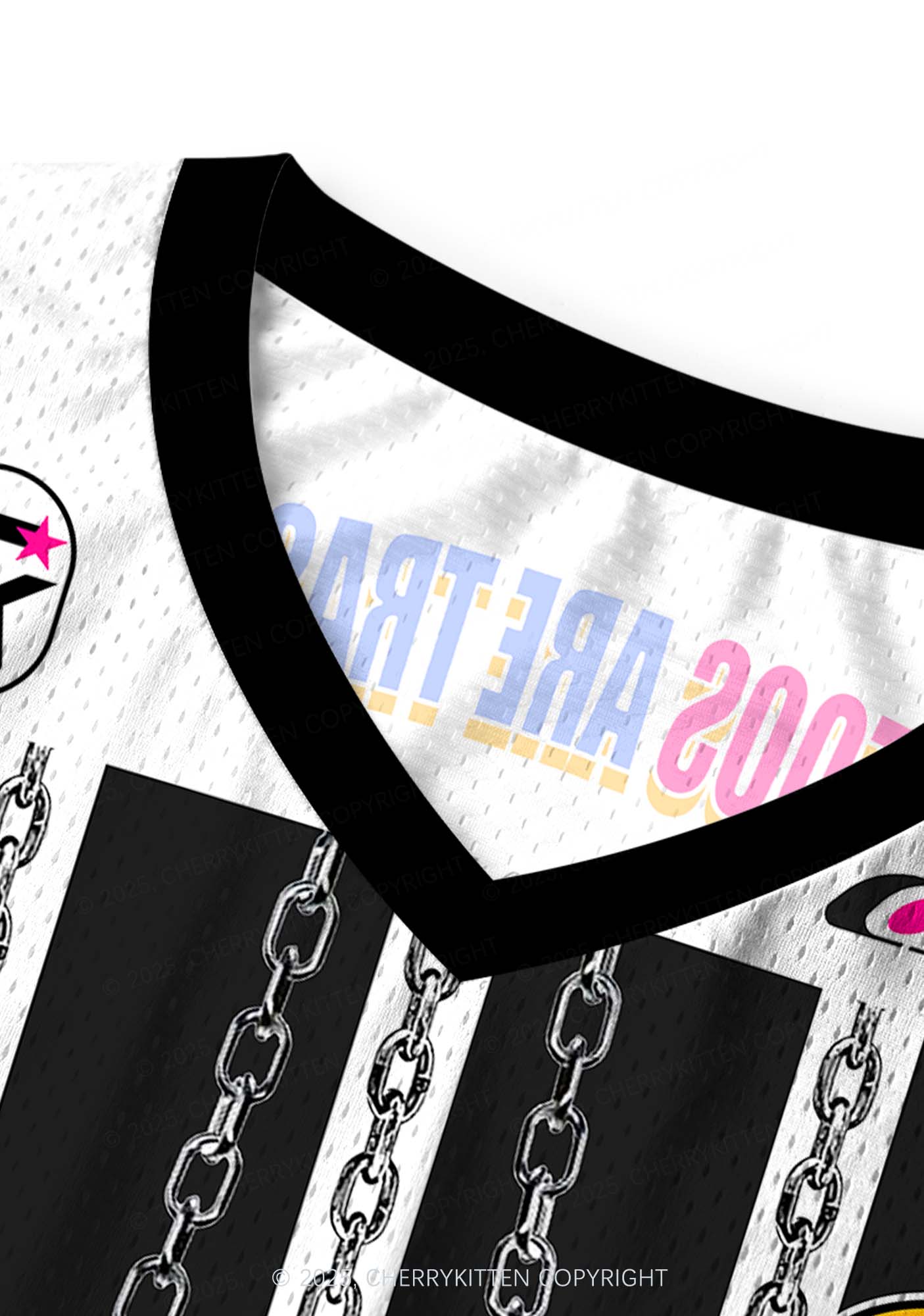 Custom Chain Tattoos Are Trashy Y2K Sport Jersey Tank Cherrykitten - Image 4