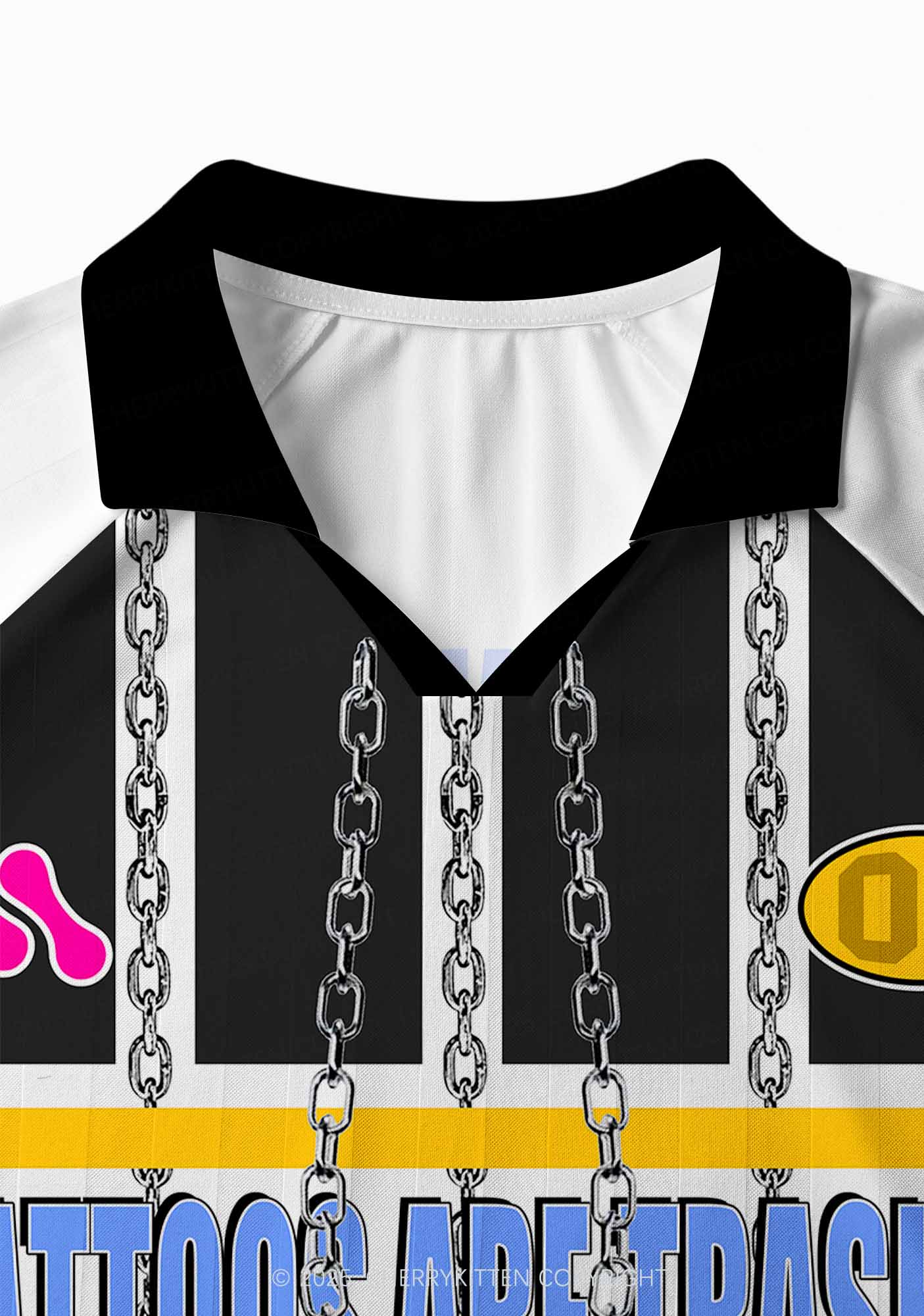 Custom Chain Tattoos Are Trashy Y2K Sport Long Sleeve Jersey Shirts Cherrykitten - Image 4