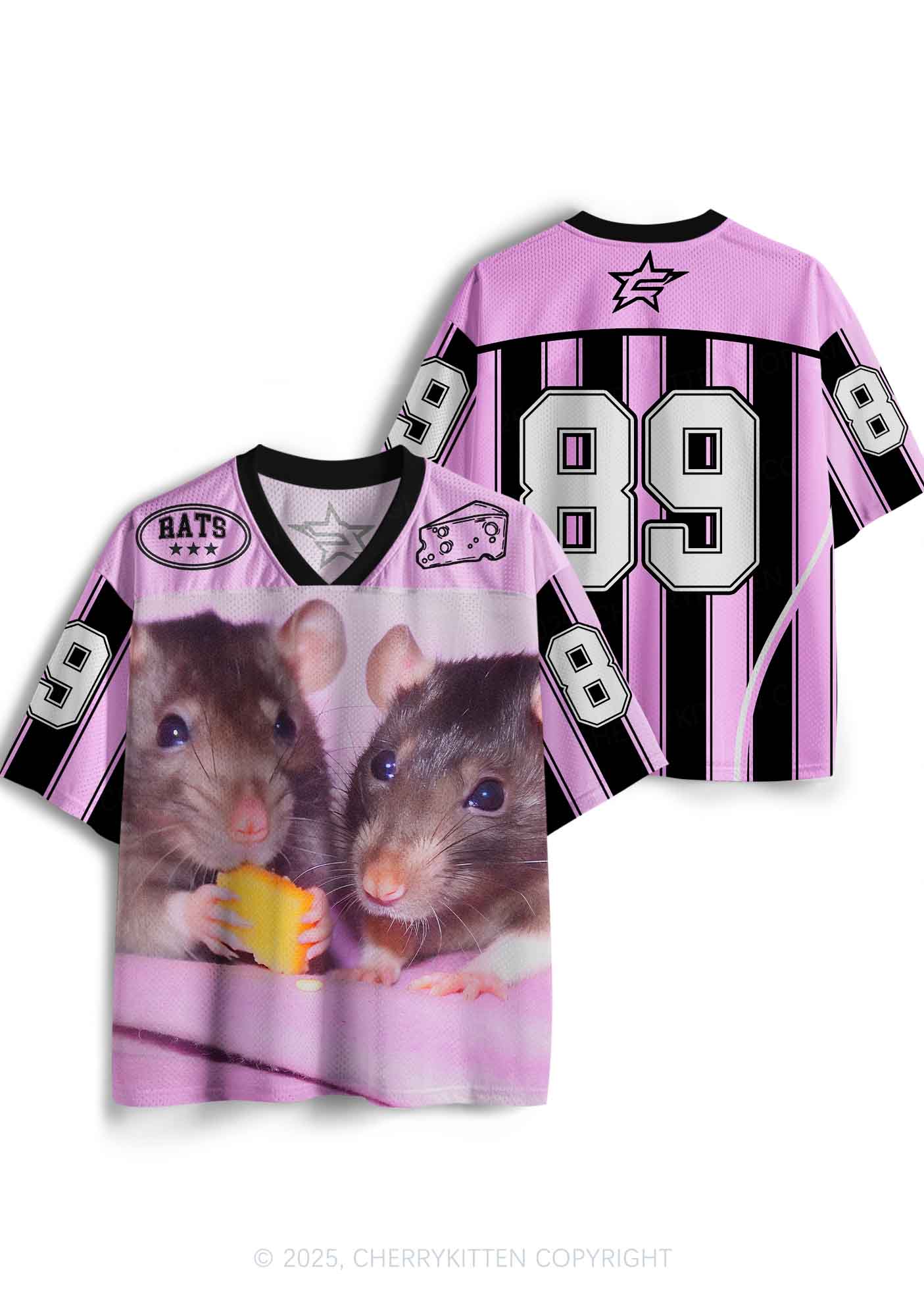 Custom Cheese Rat Y2K Sport Jersey Shirts Cherrykitten - Image 3