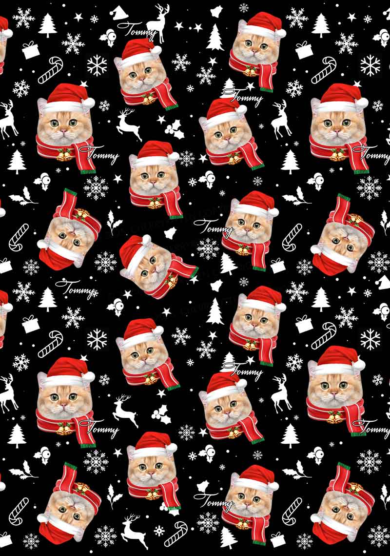 Custom Christmas Cat Face Y2K Print Cami Shorts Pajama Set Cherrykitten - Image 2