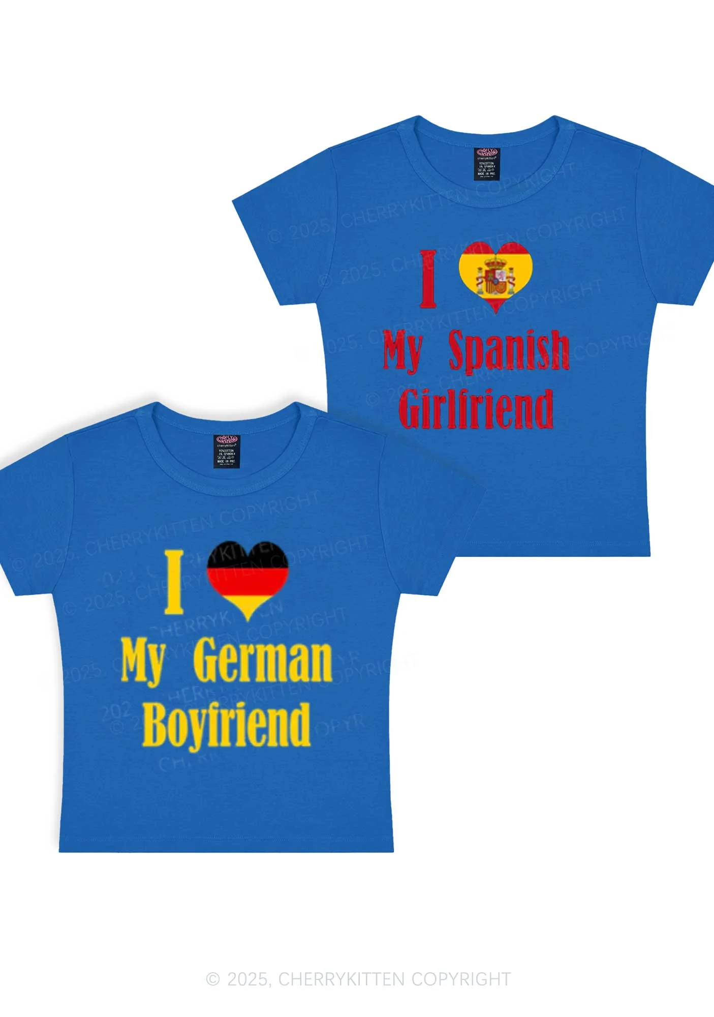 Custom Country Y2K Valentine's Day Baby Tee Cherrykitten - Image 10
