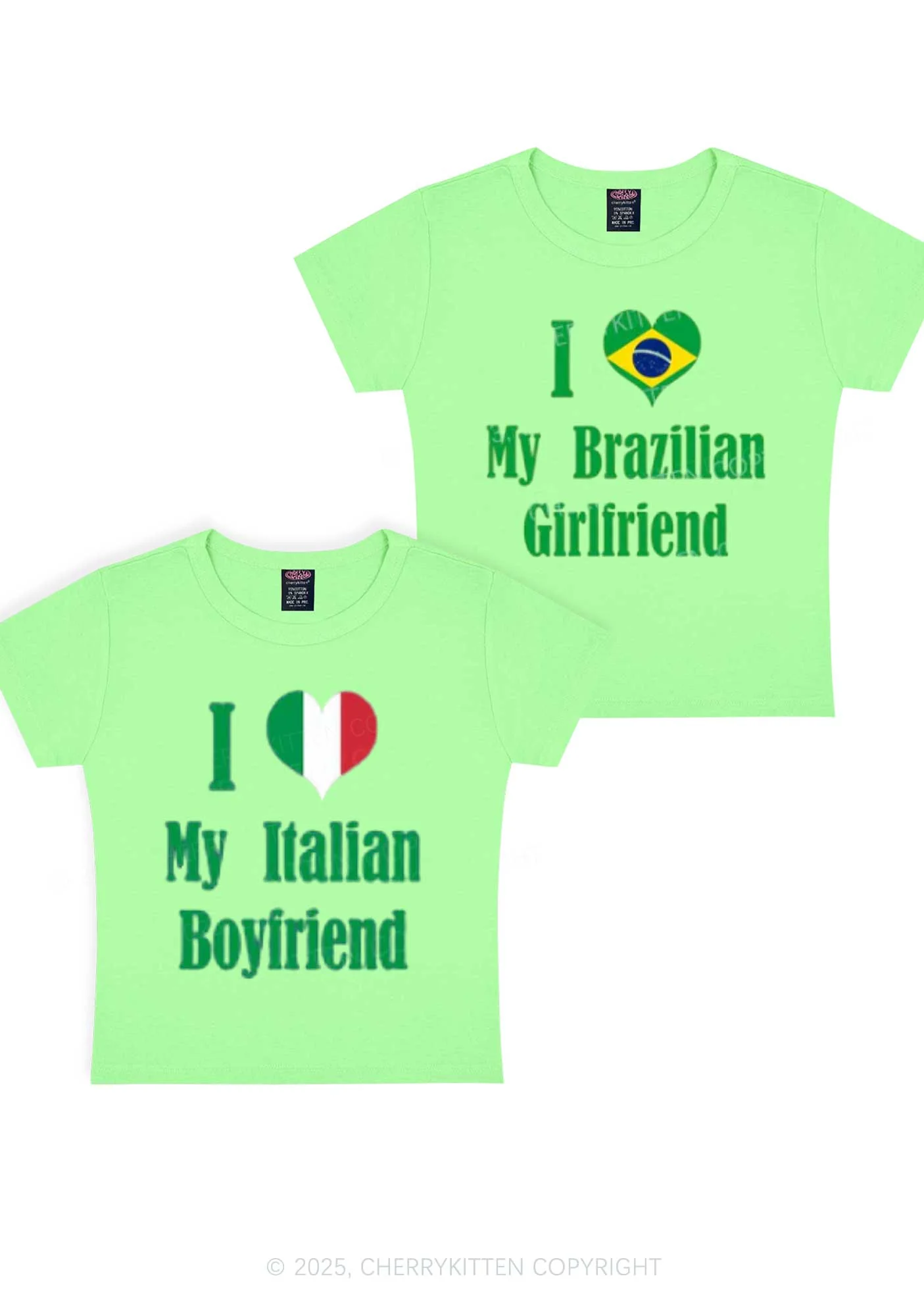 Custom Country Y2K Valentine's Day Baby Tee Cherrykitten - Image 11