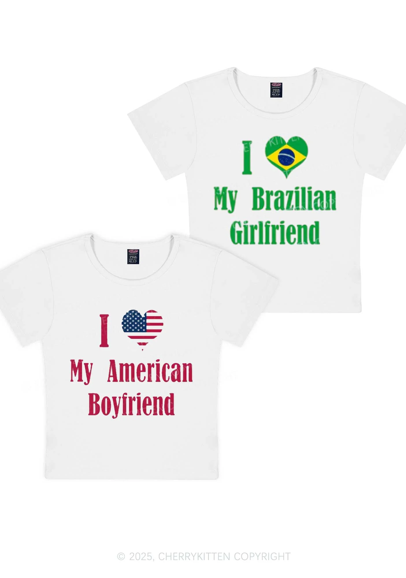 Custom Country Y2K Valentine's Day Baby Tee Cherrykitten - Image 5