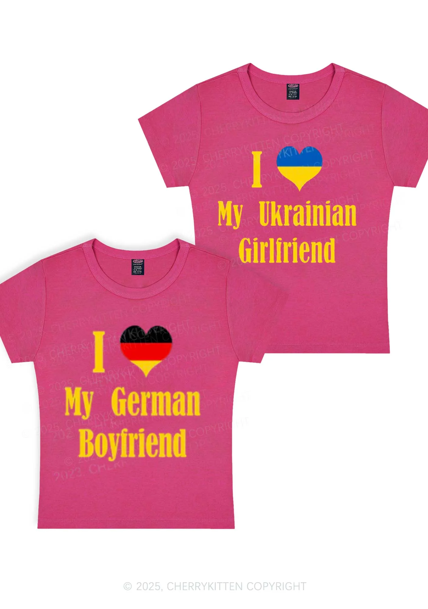 Custom Country Y2K Valentine's Day Baby Tee Cherrykitten - Image 6