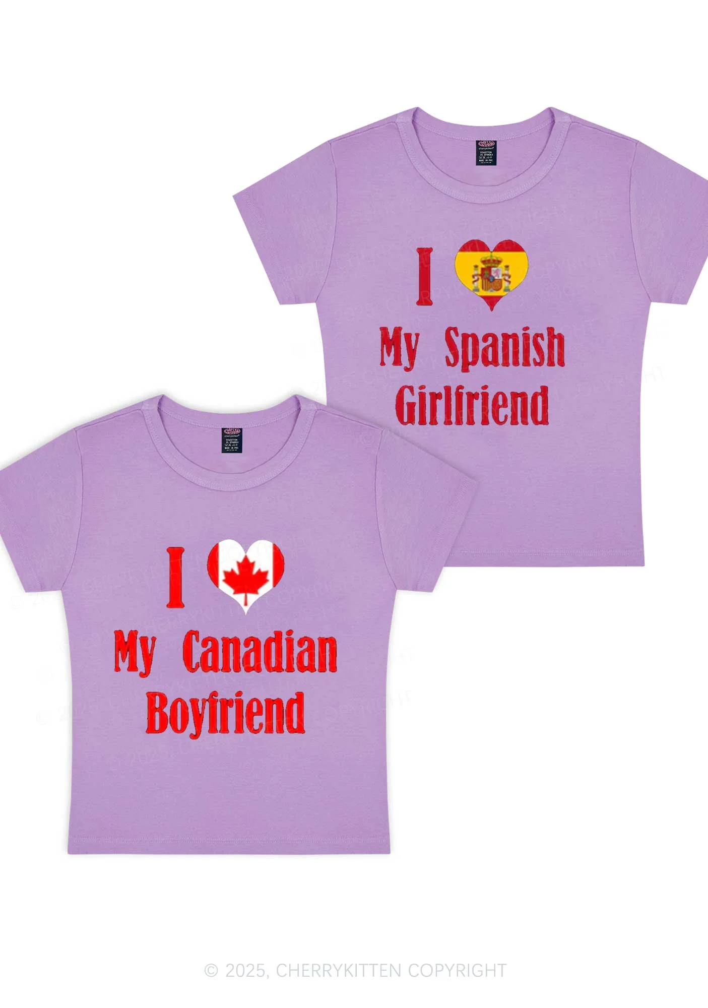 Custom Country Y2K Valentine's Day Baby Tee Cherrykitten - Image 7