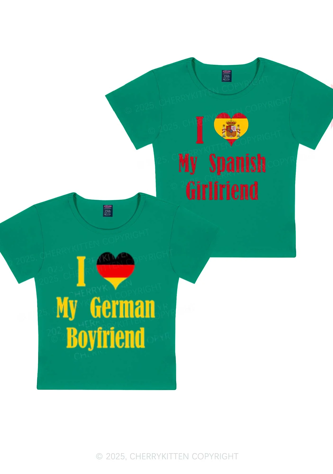 Custom Country Y2K Valentine's Day Baby Tee Cherrykitten - Image 8