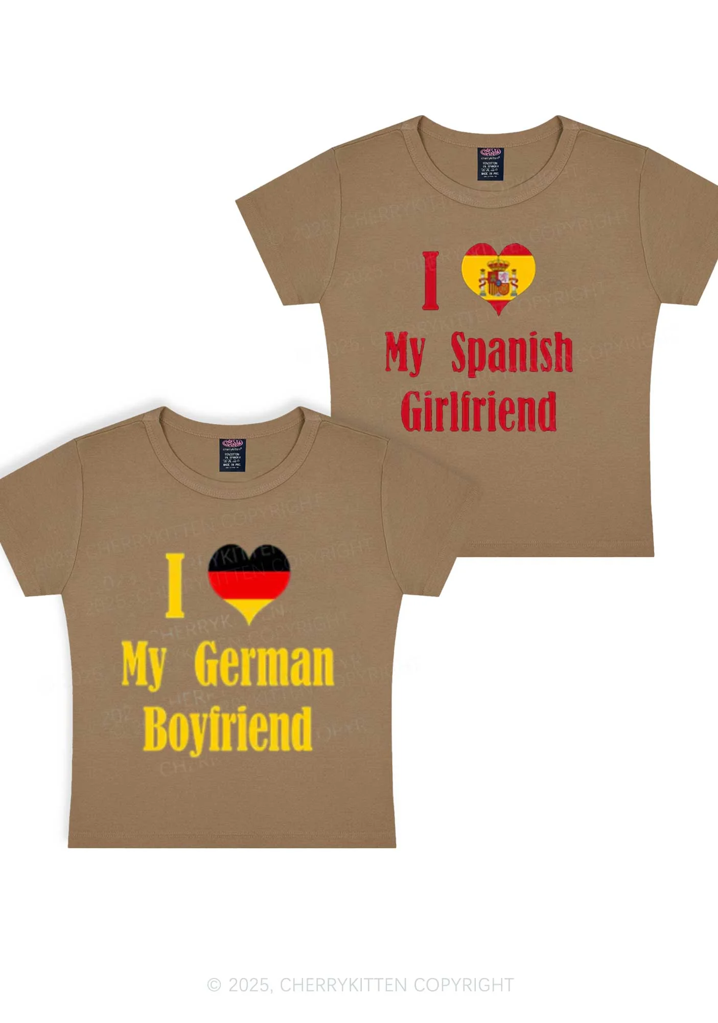 Custom Country Y2K Valentine's Day Baby Tee Cherrykitten - Image 9