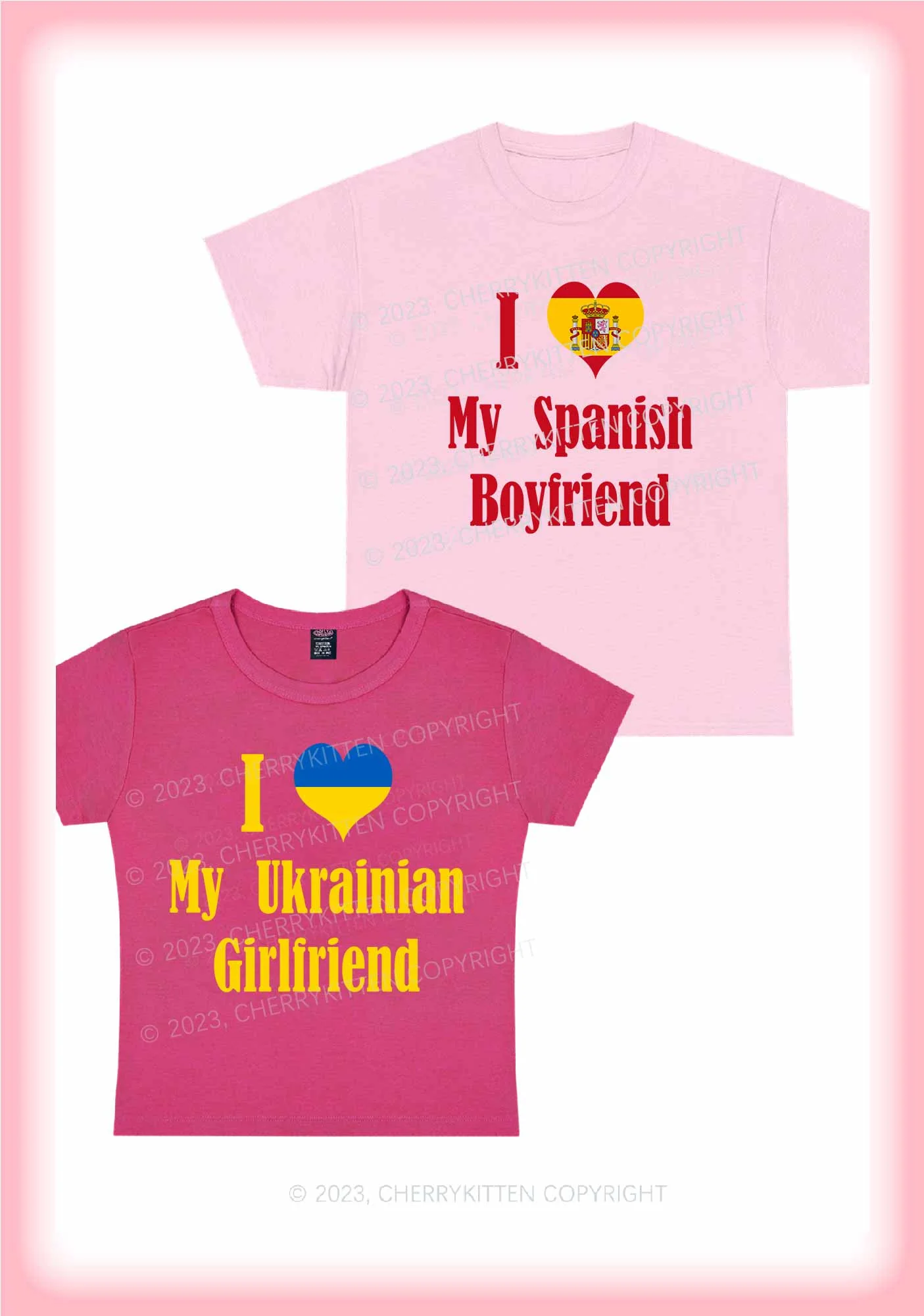 Custom Country Y2K Valentine's Day Shirt Cherrykitten - Image 10