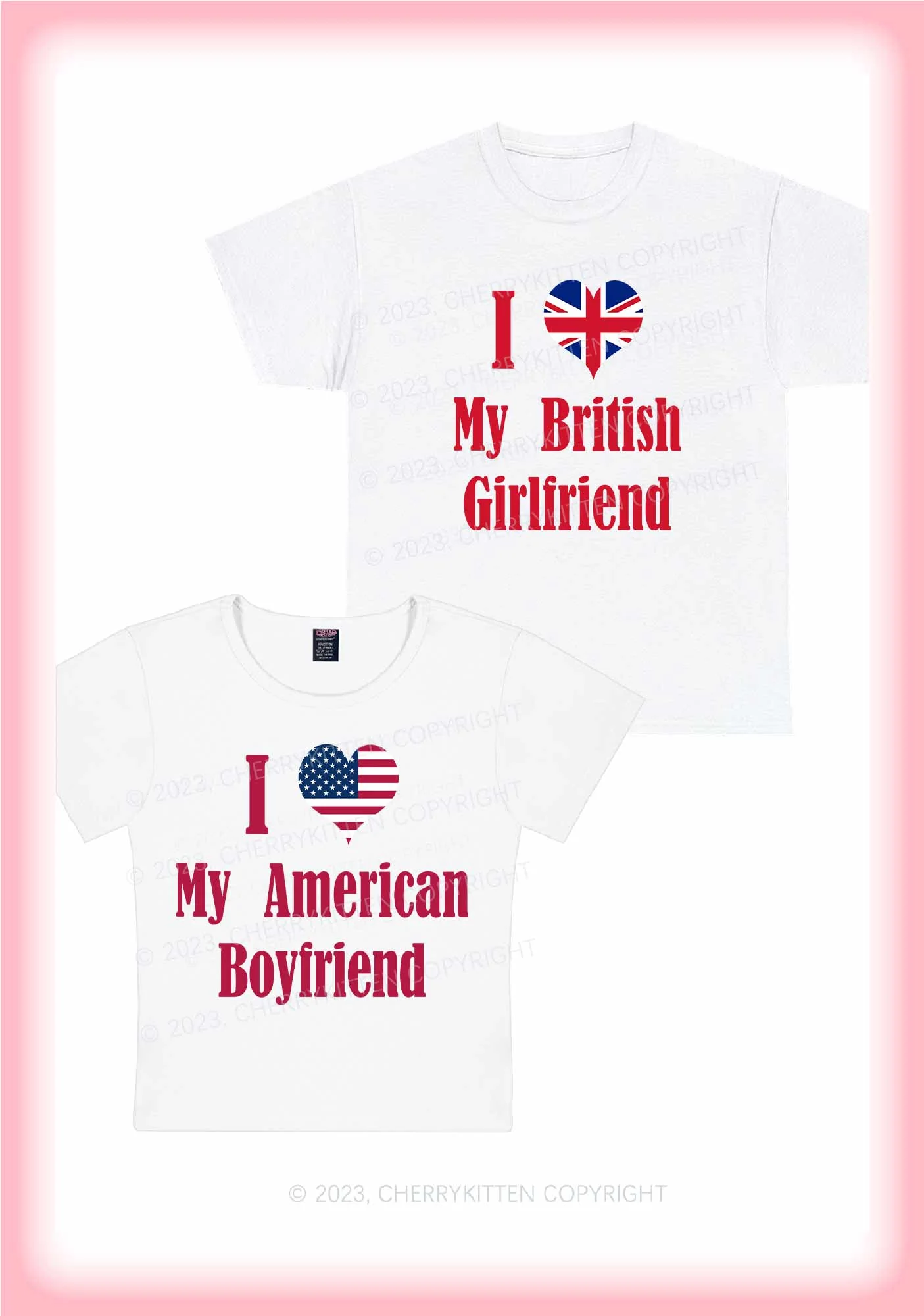 Custom Country Y2K Valentine's Day Shirt Cherrykitten - Image 5