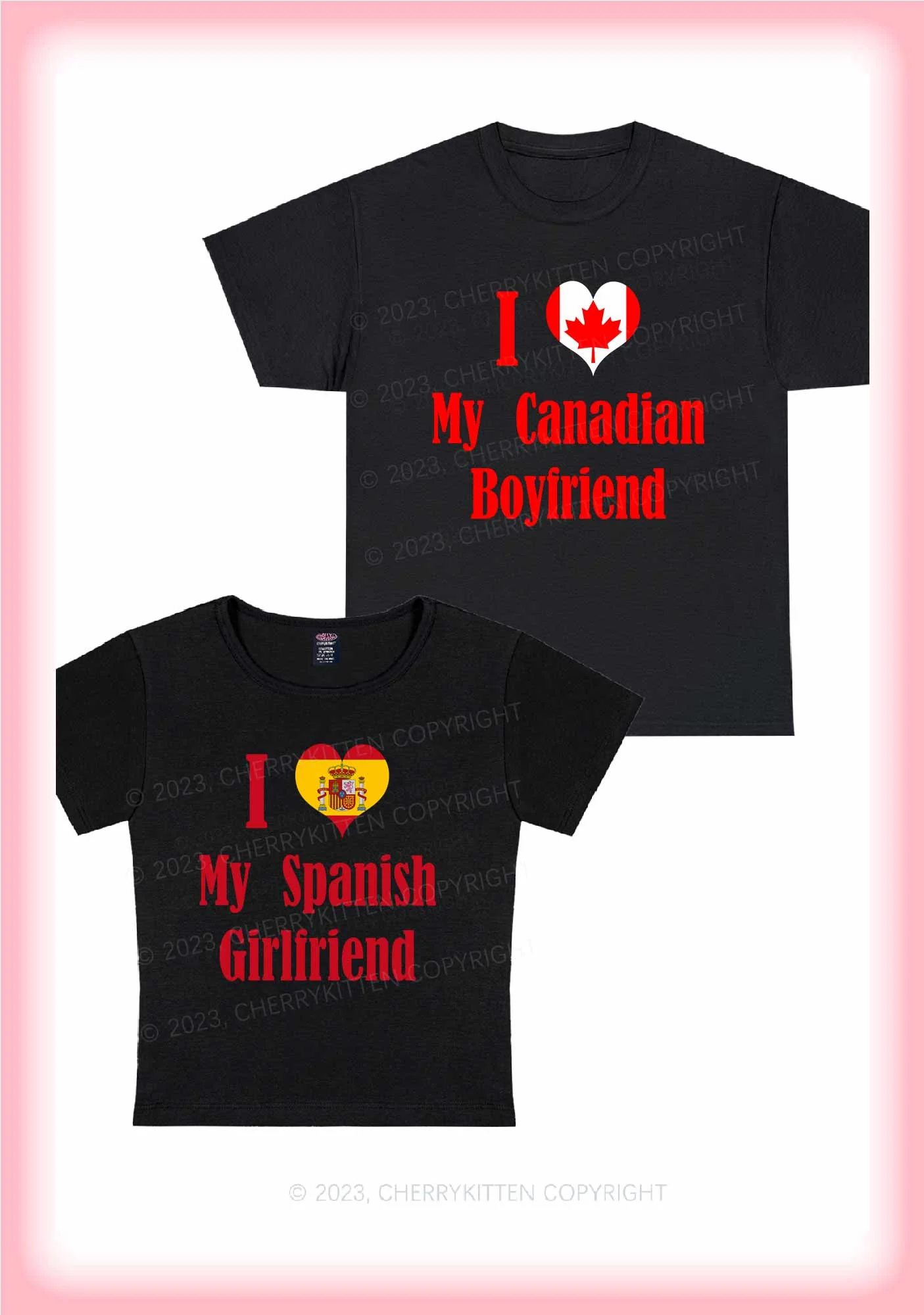Custom Country Y2K Valentine's Day Shirt Cherrykitten - Image 6