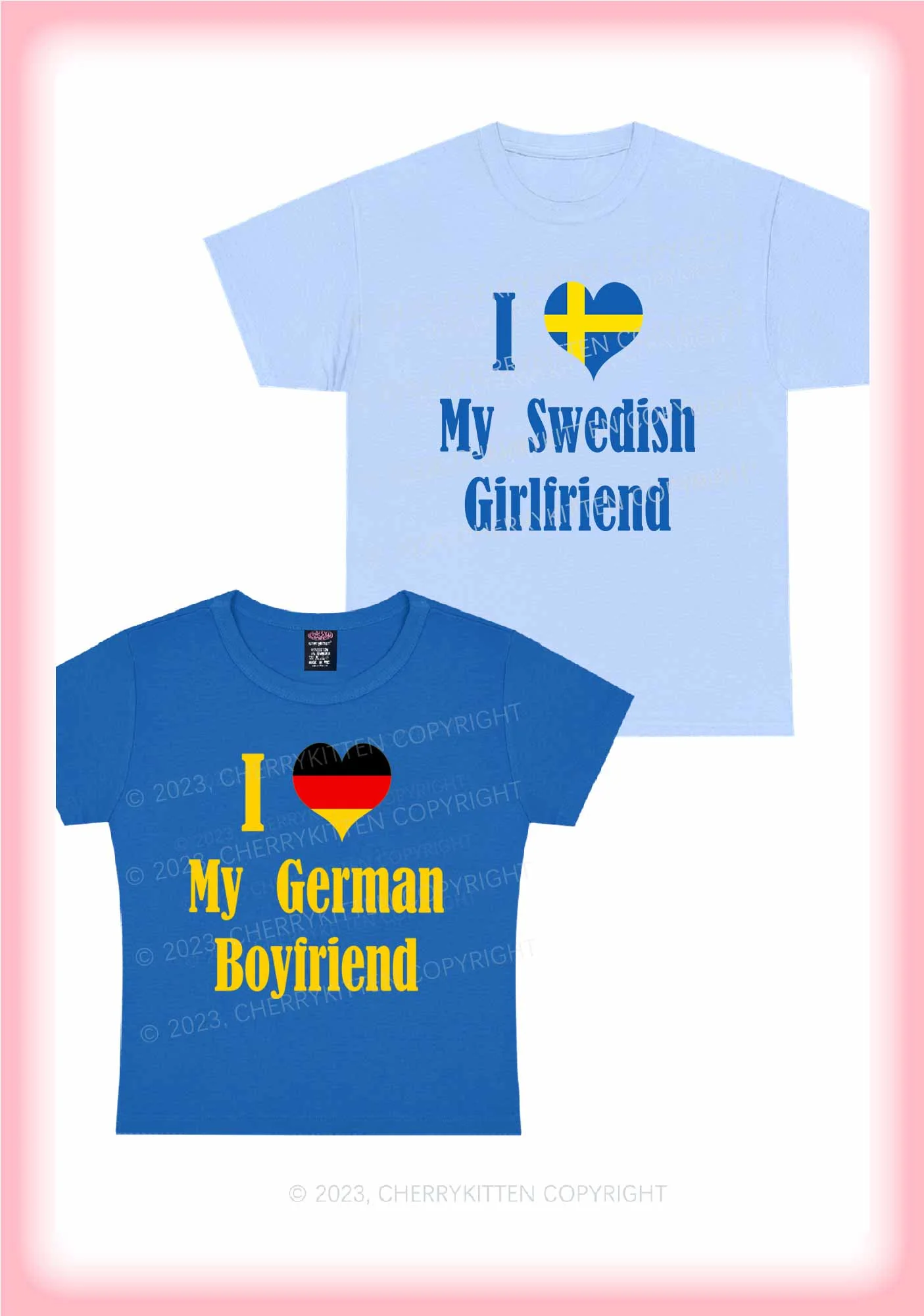Custom Country Y2K Valentine's Day Shirt Cherrykitten - Image 7