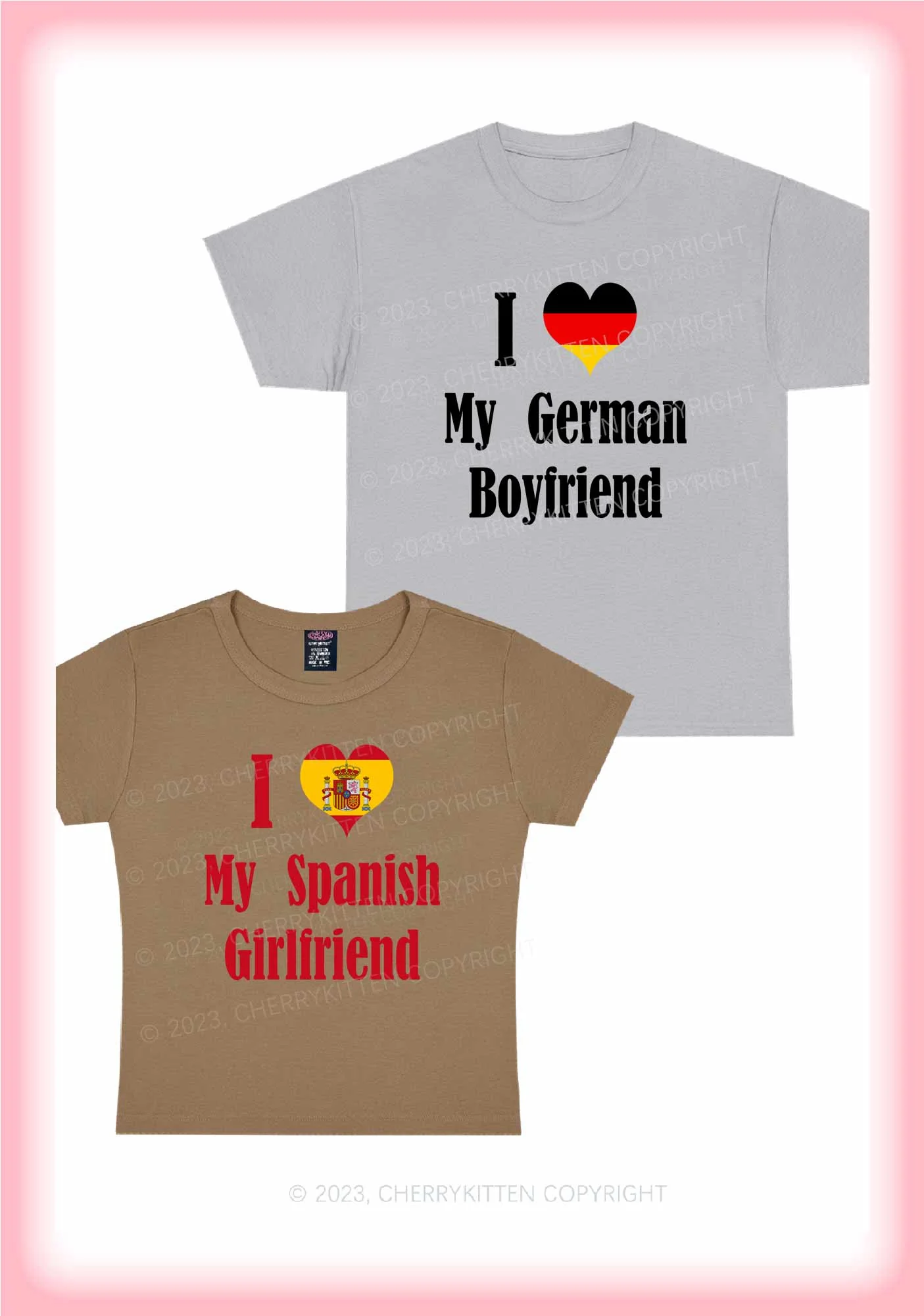 Custom Country Y2K Valentine's Day Shirt Cherrykitten - Image 8