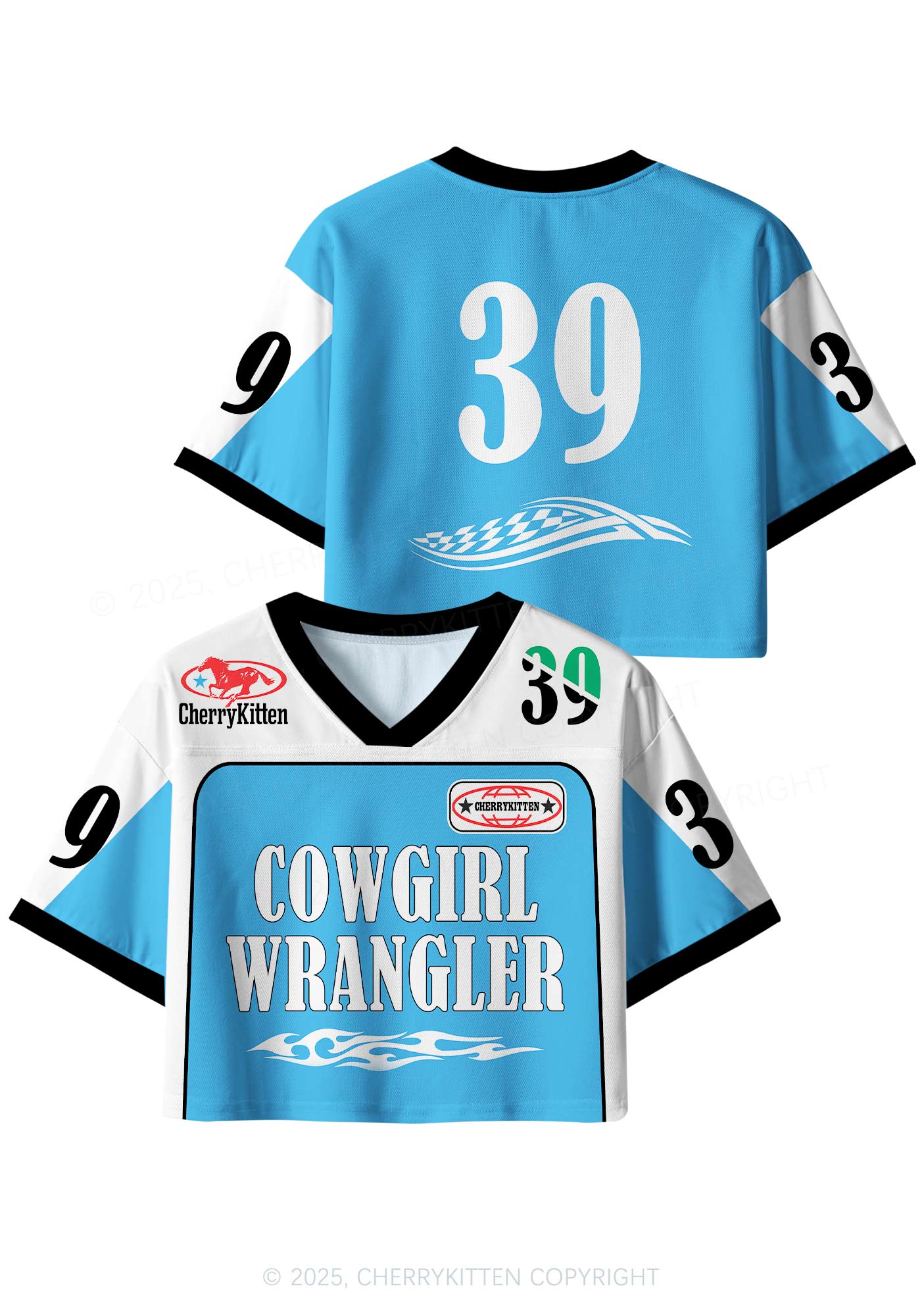 Custom Cowgirl Wrangler Pride Y2K Crop Sport Jersey Shirts Cherrykitten - Image 3