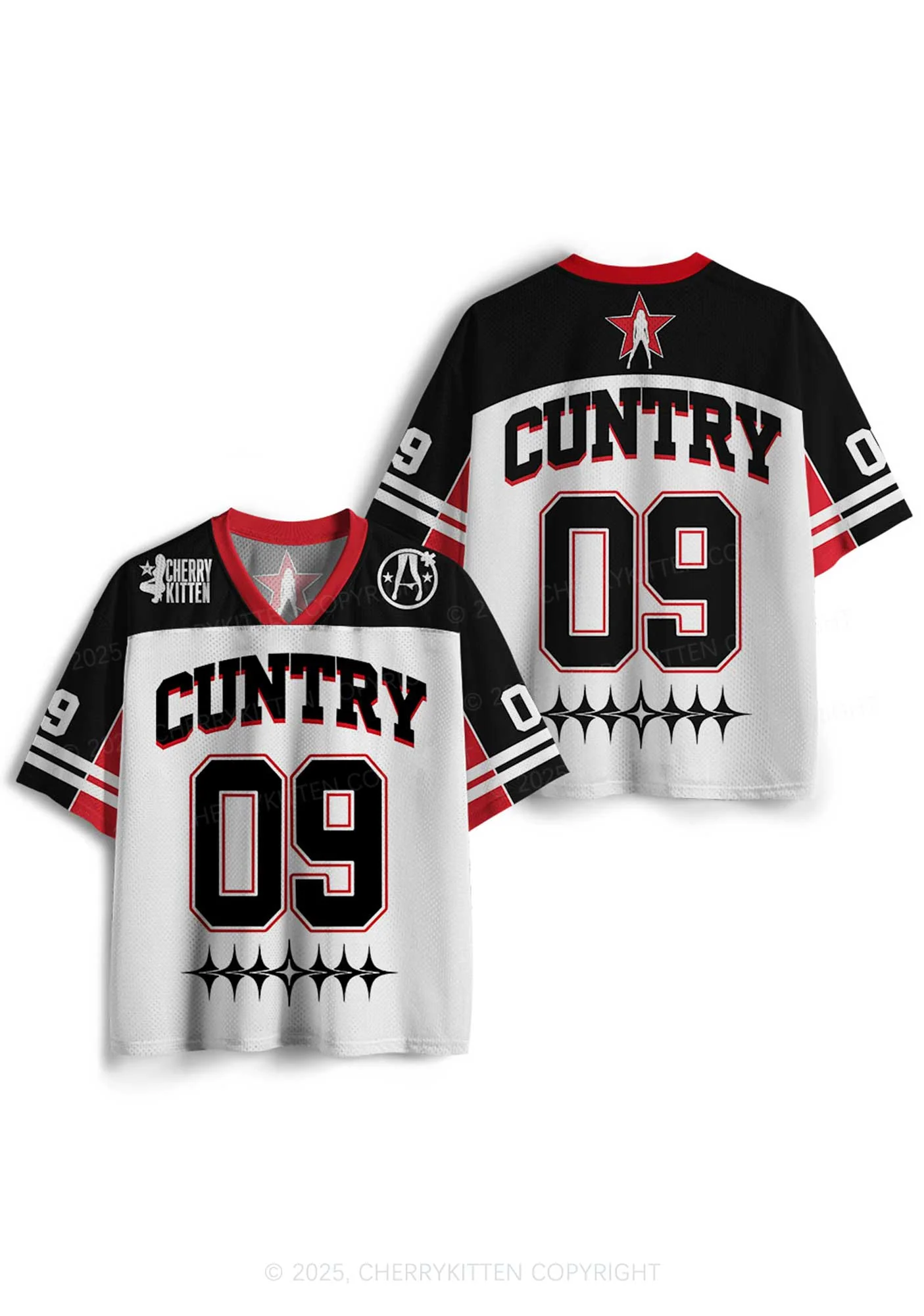 Custom Cuntry Y2K Sport Jersey Shirts Cherrykitten - Image 3