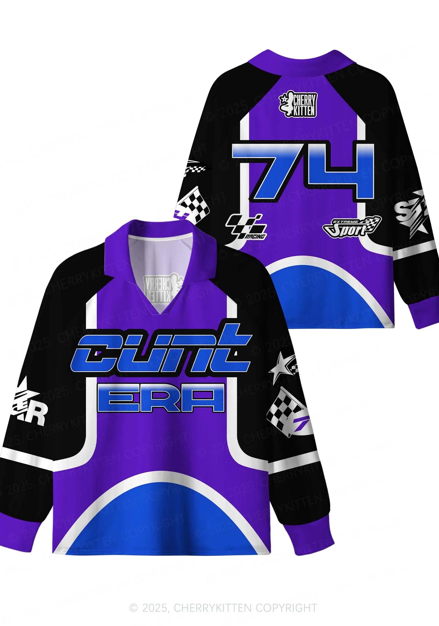 Custom Cxxt Era Y2K Sport Long Sleeve Jersey Shirts Cherrykitten - Image 3