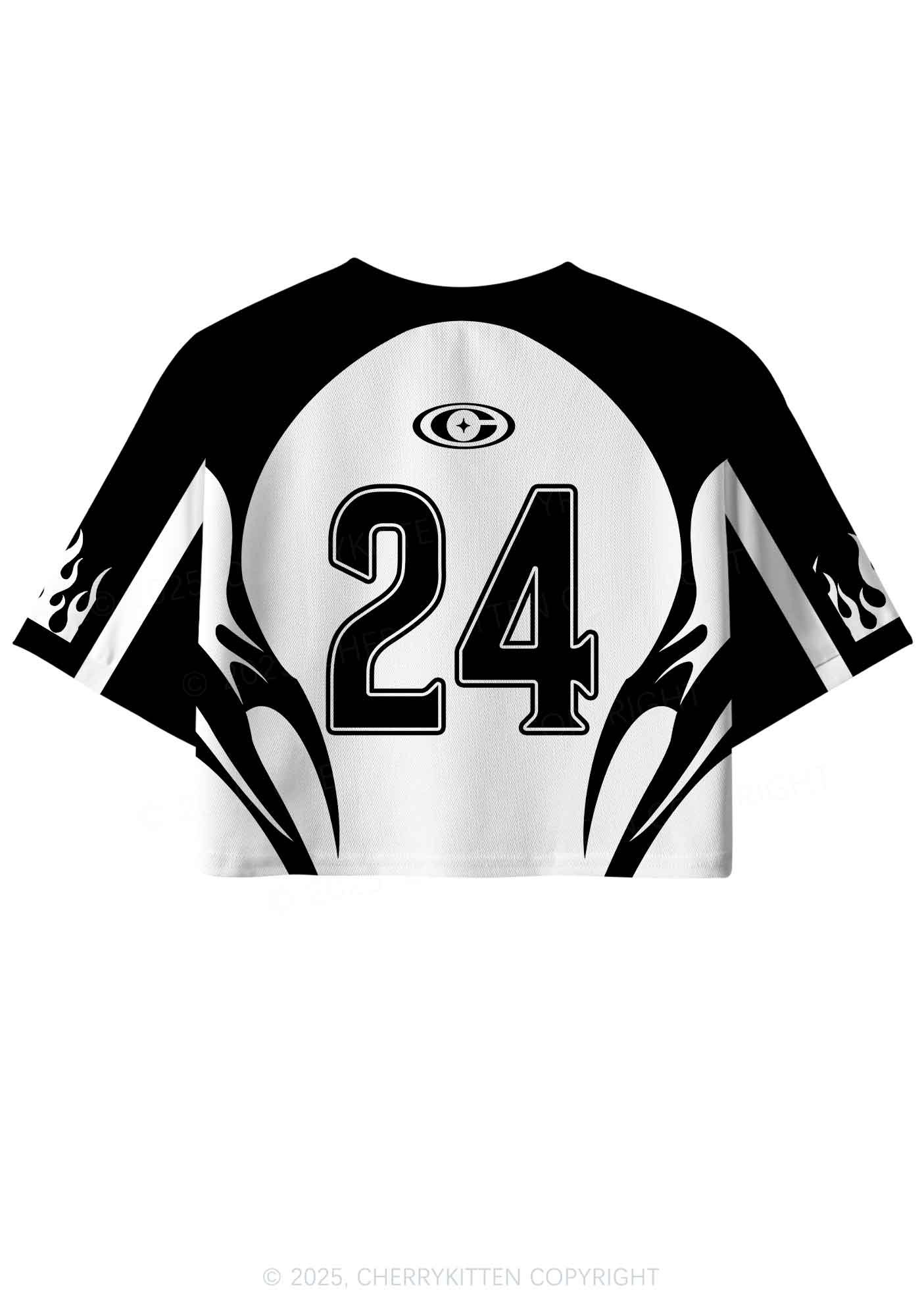 Custom Cxxt Flame Y2K Crop Sport Jersey Shirts Cherrykitten - Image 2