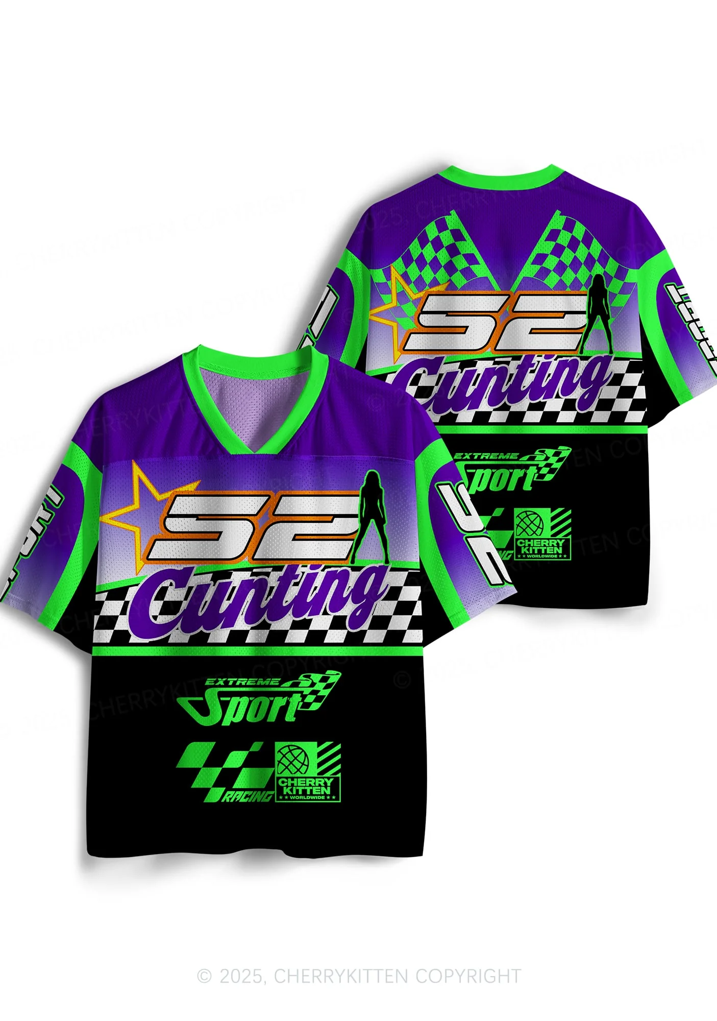 Custom Cxxting Racing Y2K Sport Jersey Shirts Cherrykitten - Image 3