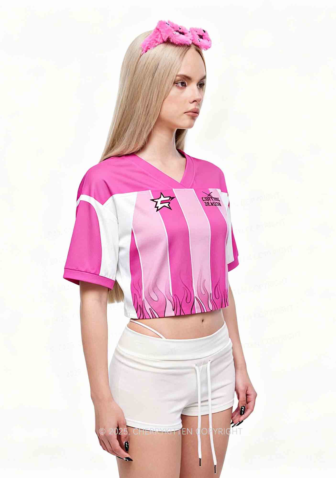 Custom Cxxting Season Y2K Crop Sport Jersey Shirts Cherrykitten - Image 2