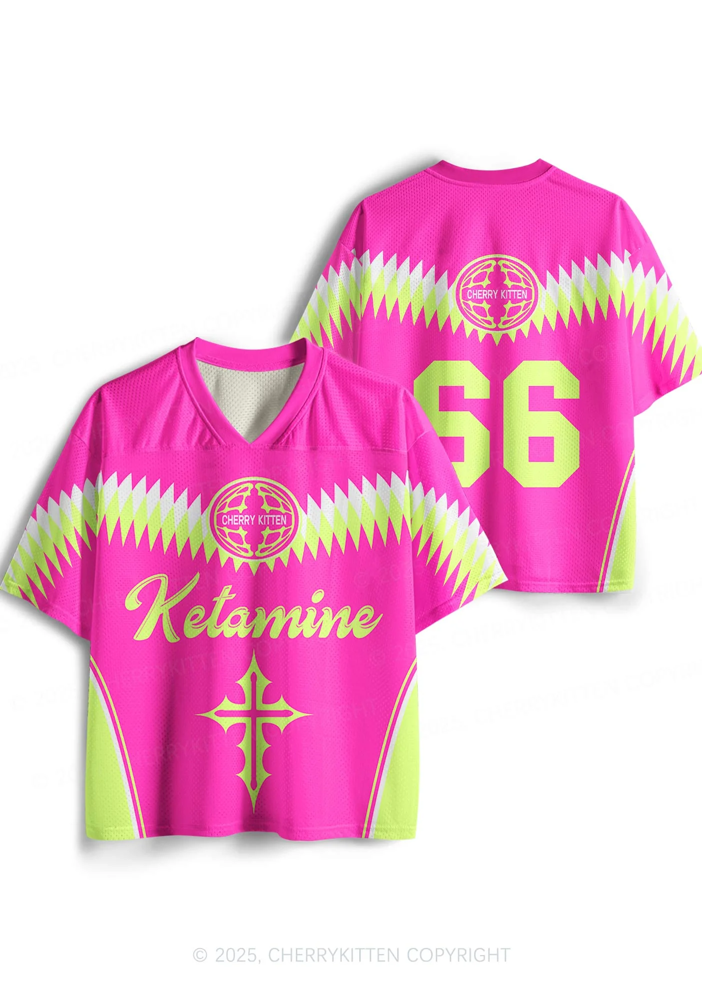 Custom Cyber Pink Ketamxxe Cross Y2K Sport Jersey Shirts Cherrykitten - Image 3