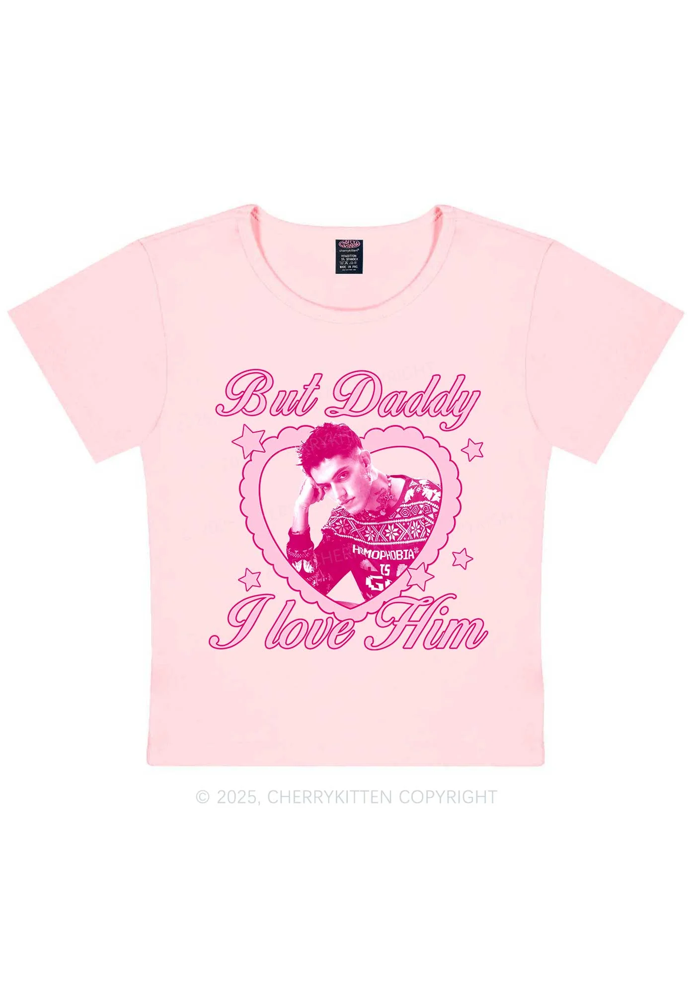 Custom Daddy I love Him Y2K Baby Tee Cherrykitten - Image 11