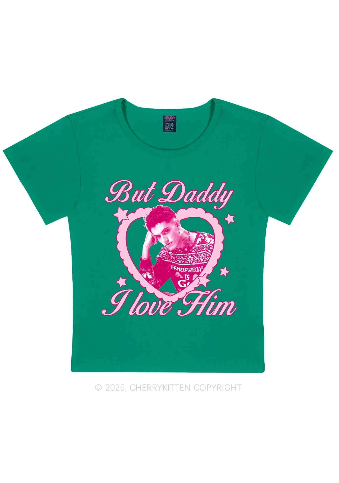 Custom Daddy I love Him Y2K Baby Tee Cherrykitten - Image 12