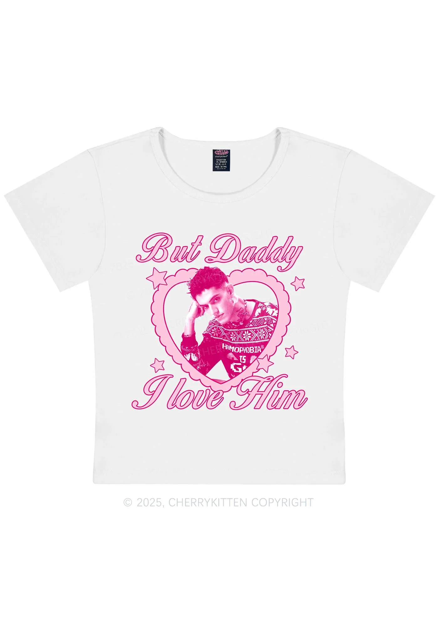 Custom Daddy I love Him Y2K Baby Tee Cherrykitten - Image 5