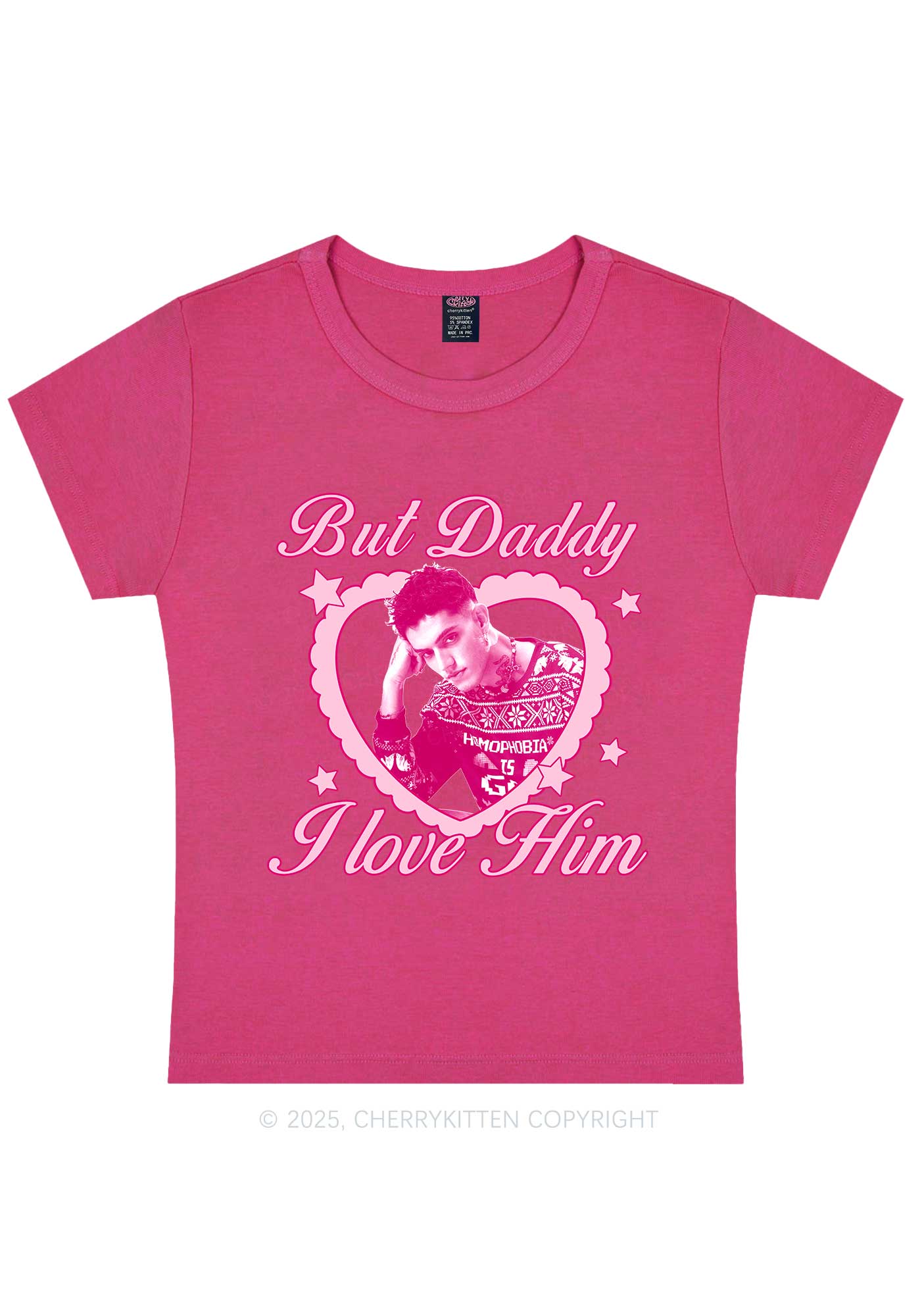 Custom Daddy I love Him Y2K Baby Tee Cherrykitten - Image 6