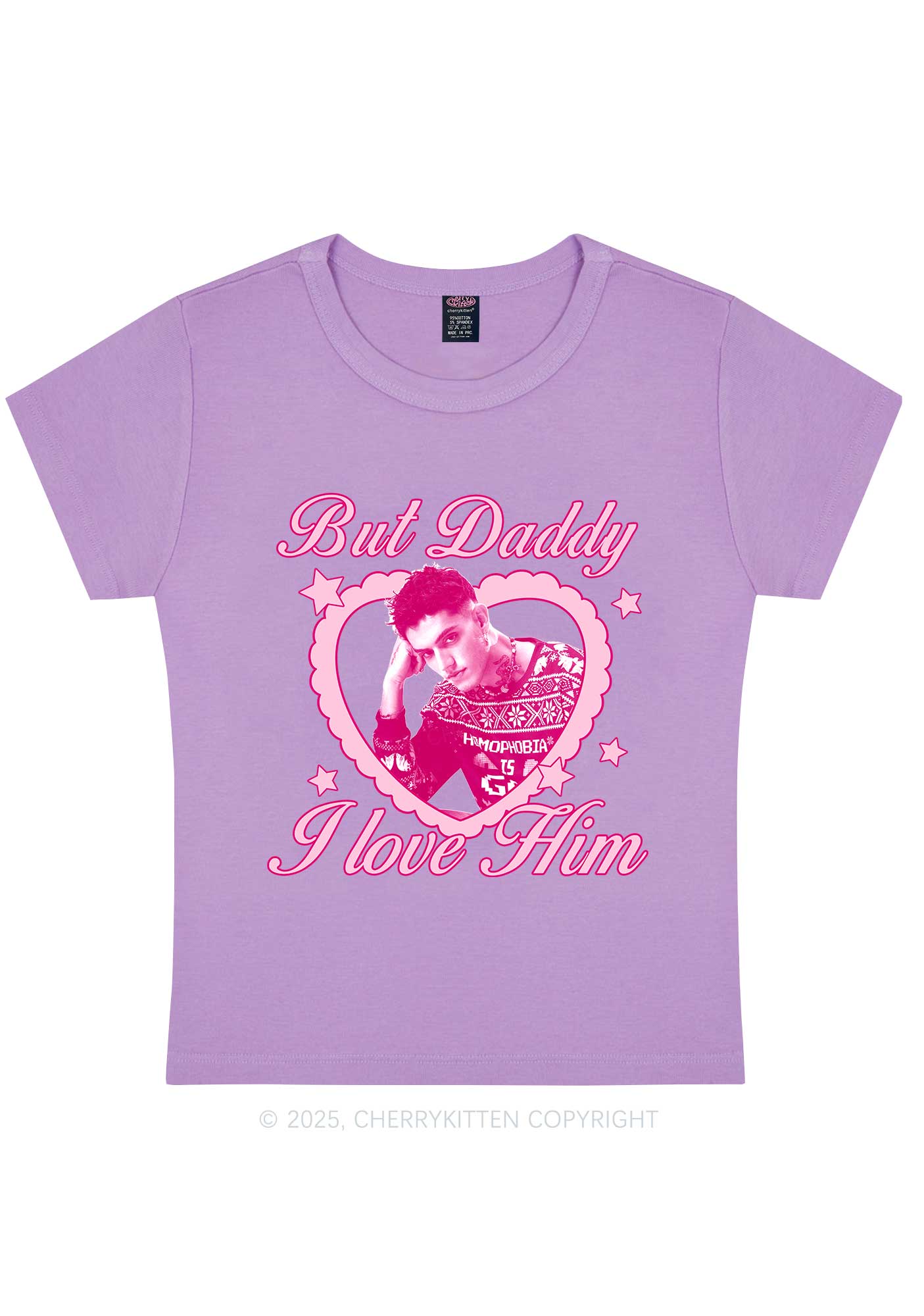 Custom Daddy I love Him Y2K Baby Tee Cherrykitten - Image 7