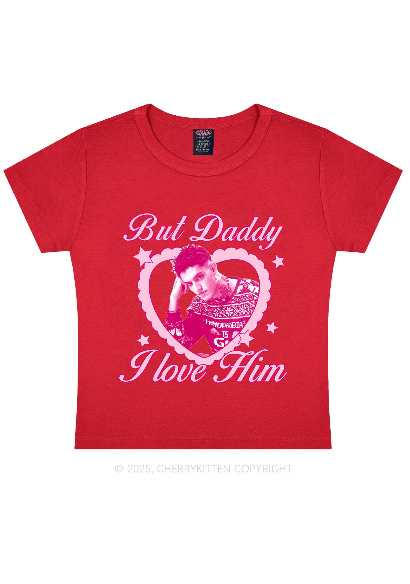 Custom Daddy I love Him Y2K Baby Tee Cherrykitten - Image 8