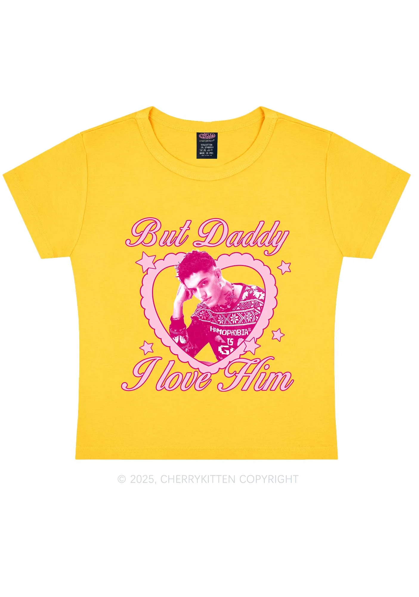 Custom Daddy I love Him Y2K Baby Tee Cherrykitten - Image 9