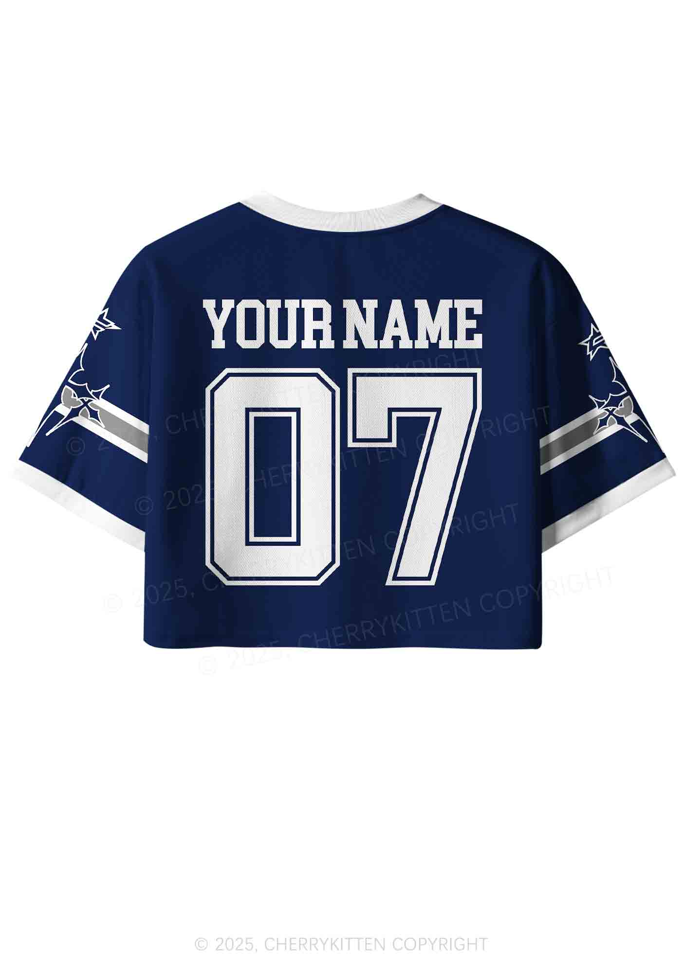 Custom Dark Blue Alpha Male Y2K Crop Sport Jersey Shirts Cherrykitten - Image 3